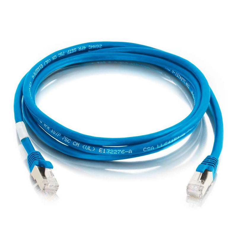C2G Cat6 Snagless Shielded (STP) Ethernet Network Patch Cable - Blue (1')