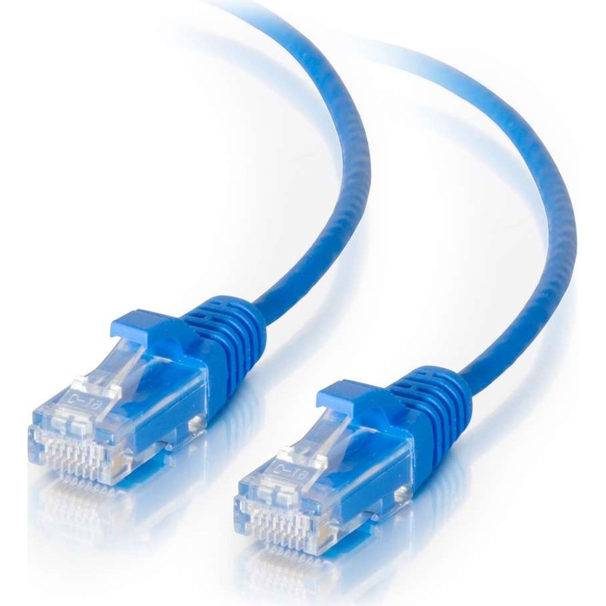 C2G Cat5e Snagless Unshielded (UTP) Slim Ethernet Network Patch Cable - Blue (6")