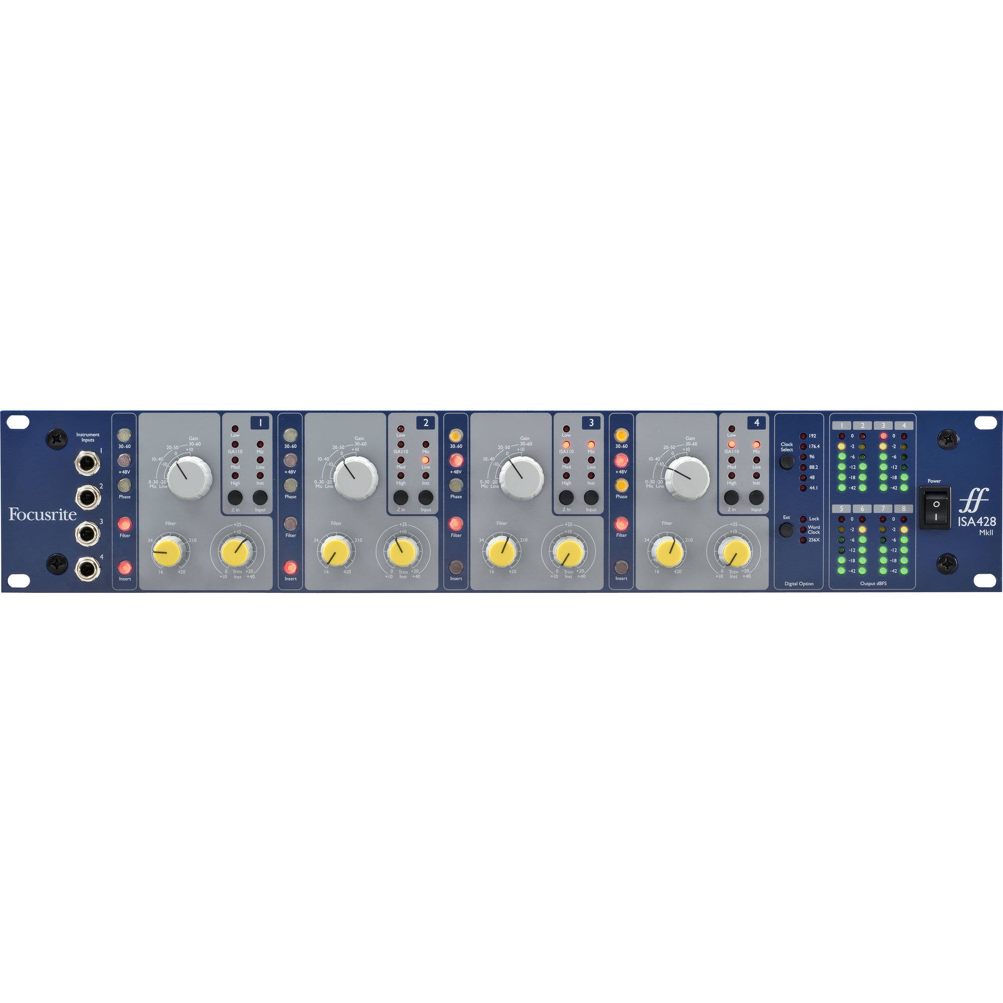 Focusrite ISA 428 MkII Rackmount 4-Channel Microphone Preamp