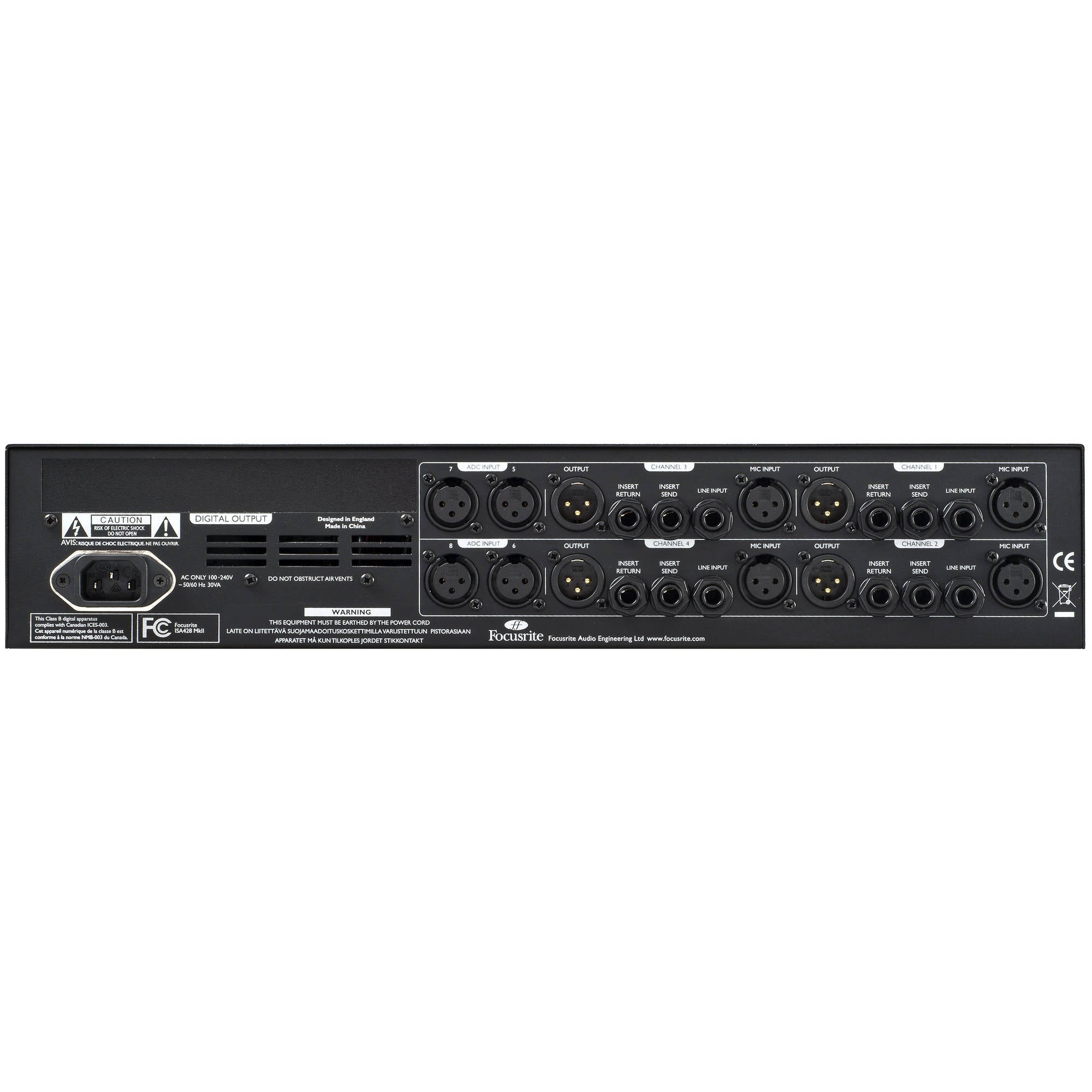 Focusrite ISA 428 MkII Rackmount 4-Channel Microphone Preamp
