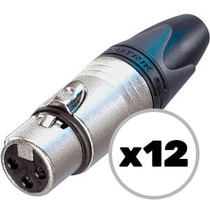 Custom Cable 12x NC3FXX Silver/Silver Female XLR