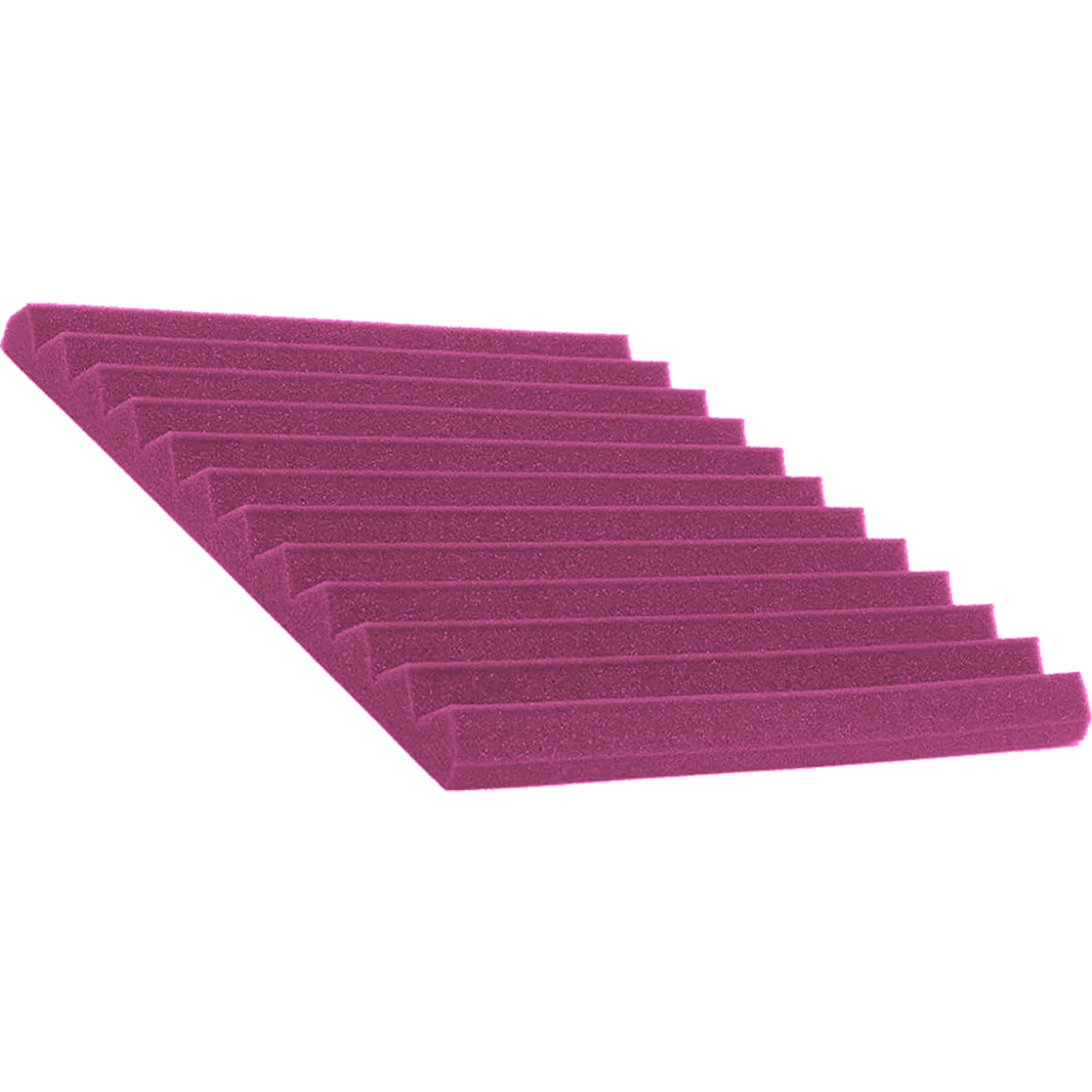 Performance Audio 12" x 12" x 1" Wedge Acoustic Foam Tile (Plum, 48 Pack)