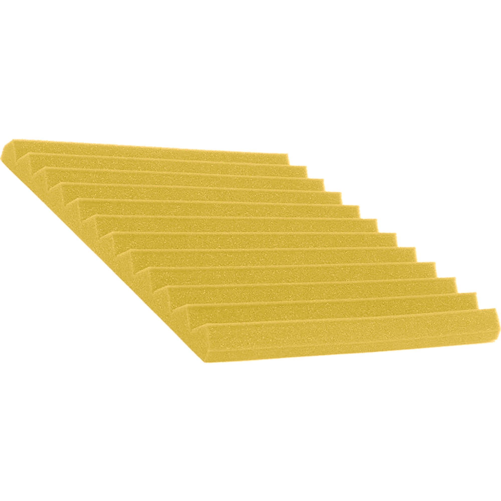 Performance Audio 12" x 12" x 1" Wedge Acoustic Foam Tile (Yellow, 48 Pack)