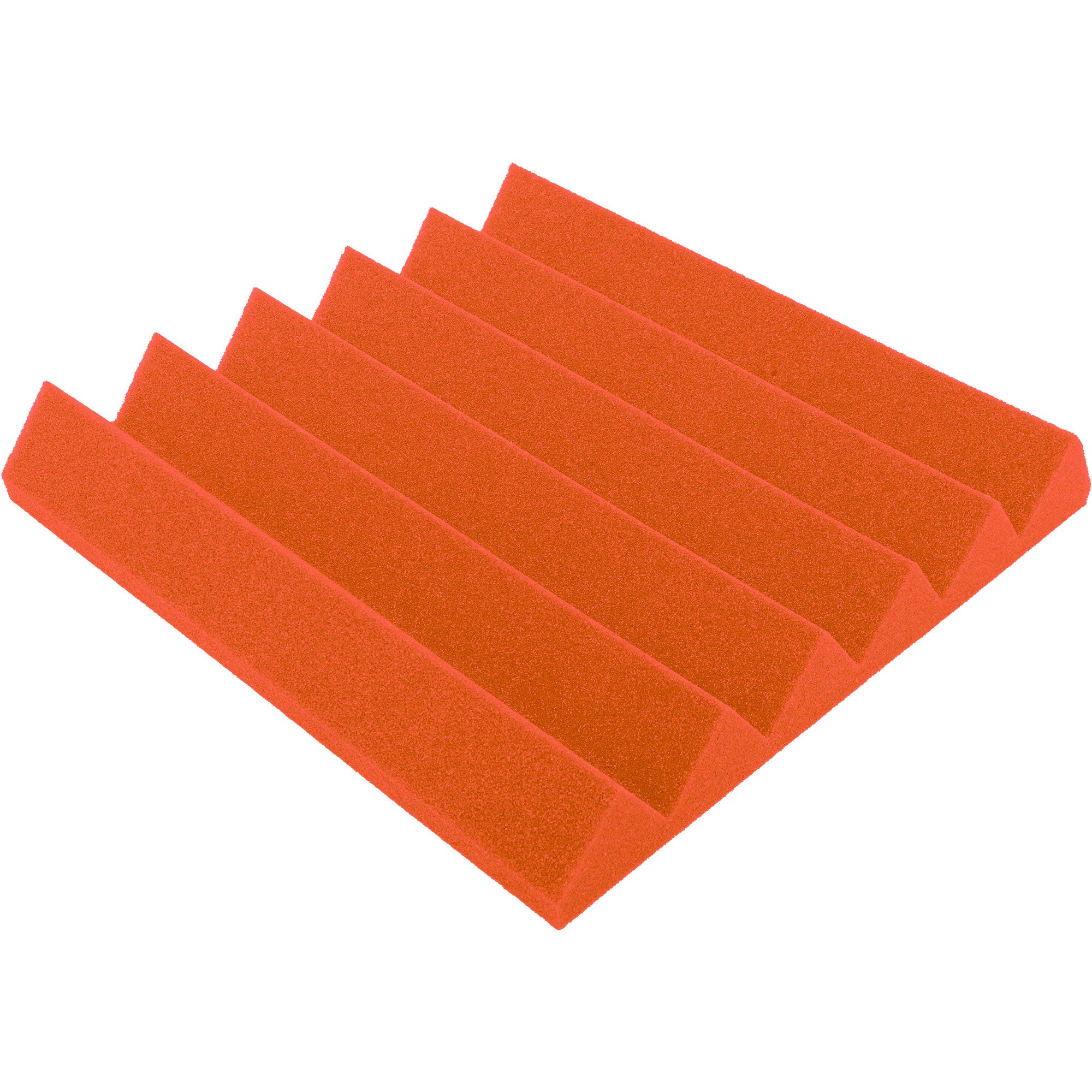 Performance Audio 12" x 12" x 2" Wedge Acoustic Foam Tile (Orange, 48 Pack)
