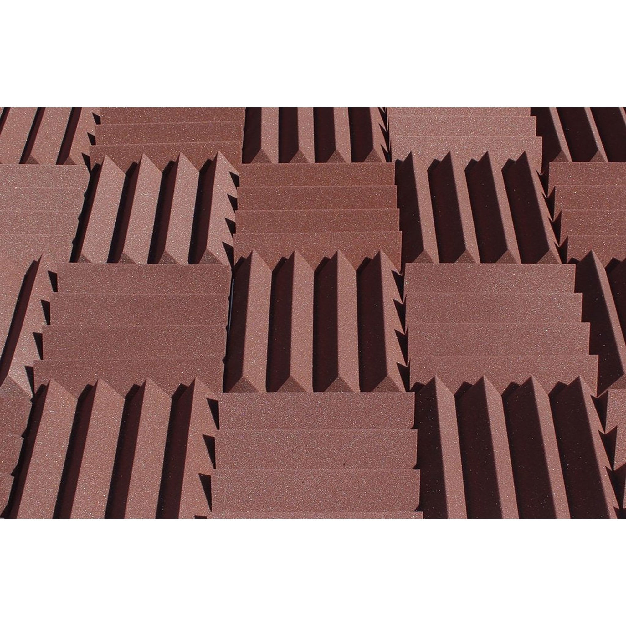 Performance Audio 12" x 12" x 3" Wedge Acoustic Foam Tile (Brown, 48 Pack)