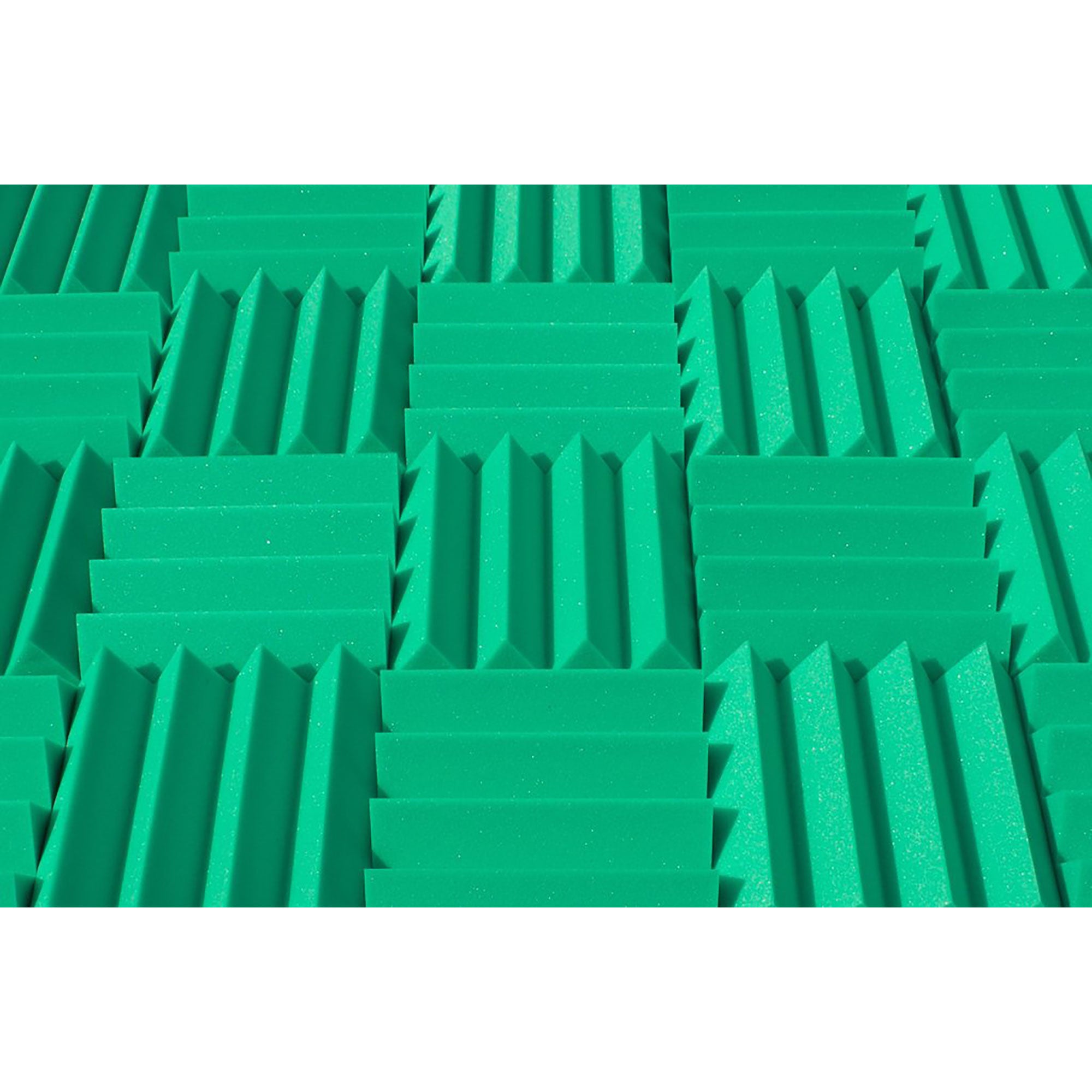 Performance Audio 12" x 12" x 3" Wedge Acoustic Foam Tile (Kelly Green, 96 Pack)