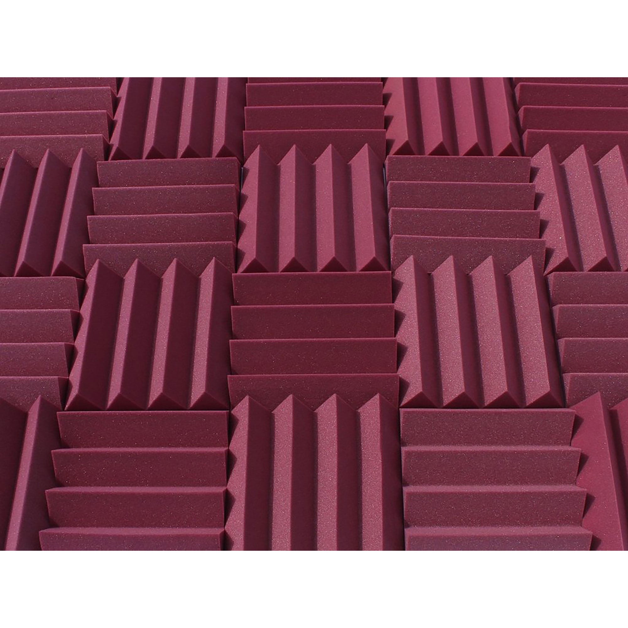 Performance Audio 12" x 12" x 3" Wedge Acoustic Foam Tile (Plum, 48 Pack)