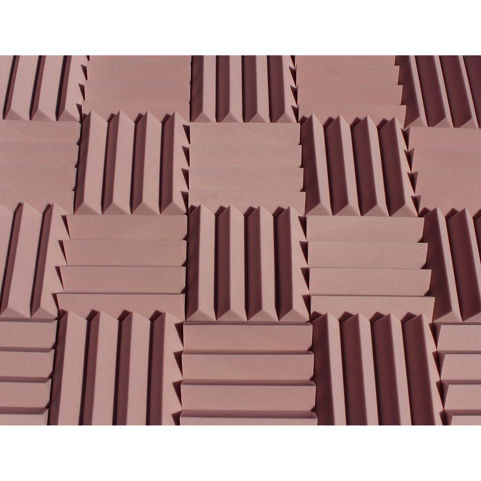 Performance Audio 12" x 12" x 3" Wedge Acoustic Foam Tile (Rosy Beige, 48 Pack)