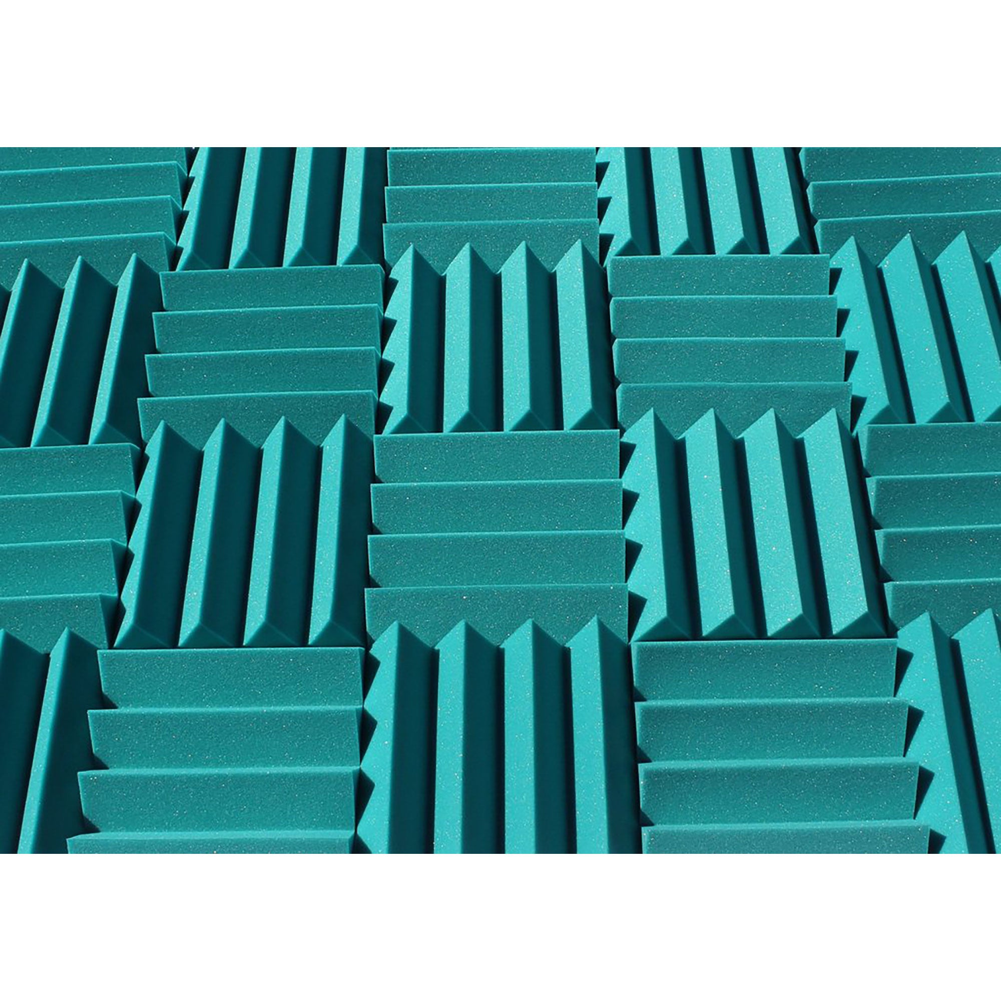 Performance Audio 12" x 12" x 3" Wedge Acoustic Foam Tile (Teal, 48 Pack)