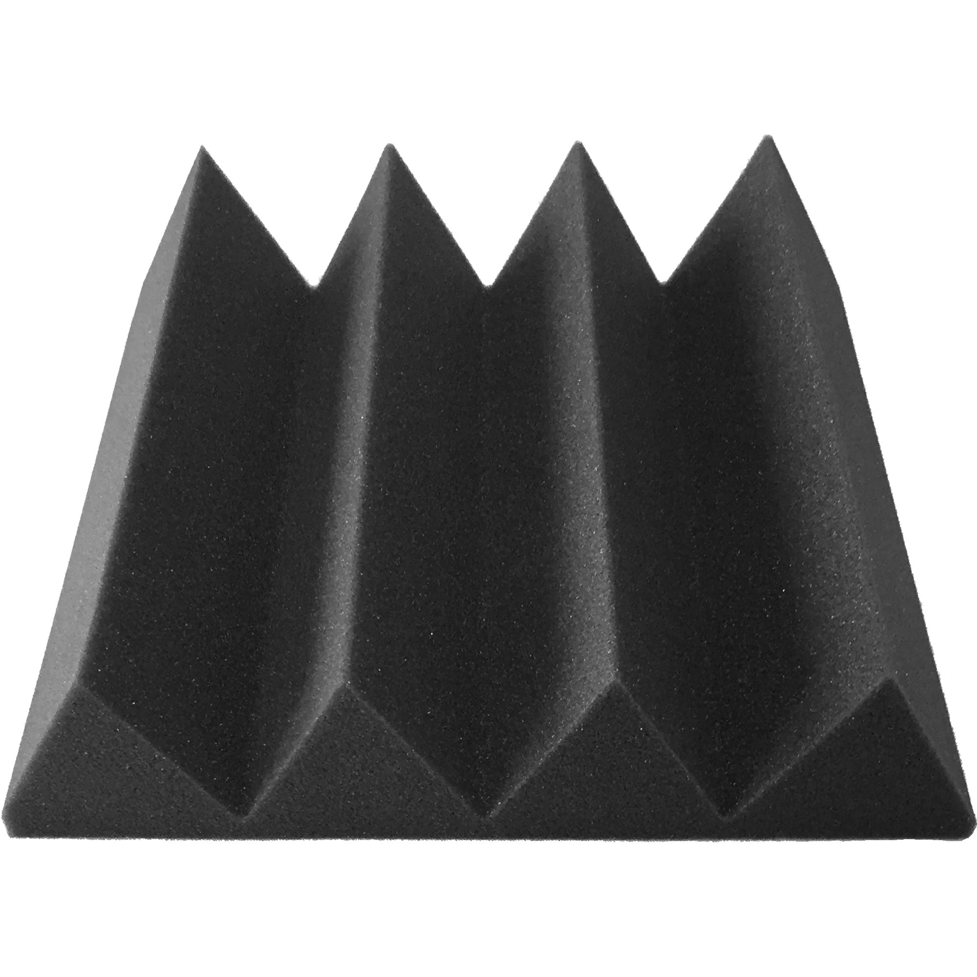 Performance Audio 12" x 12" x 3" Wedge Acoustic Foam Tile (Charcoal, 48 Pack)