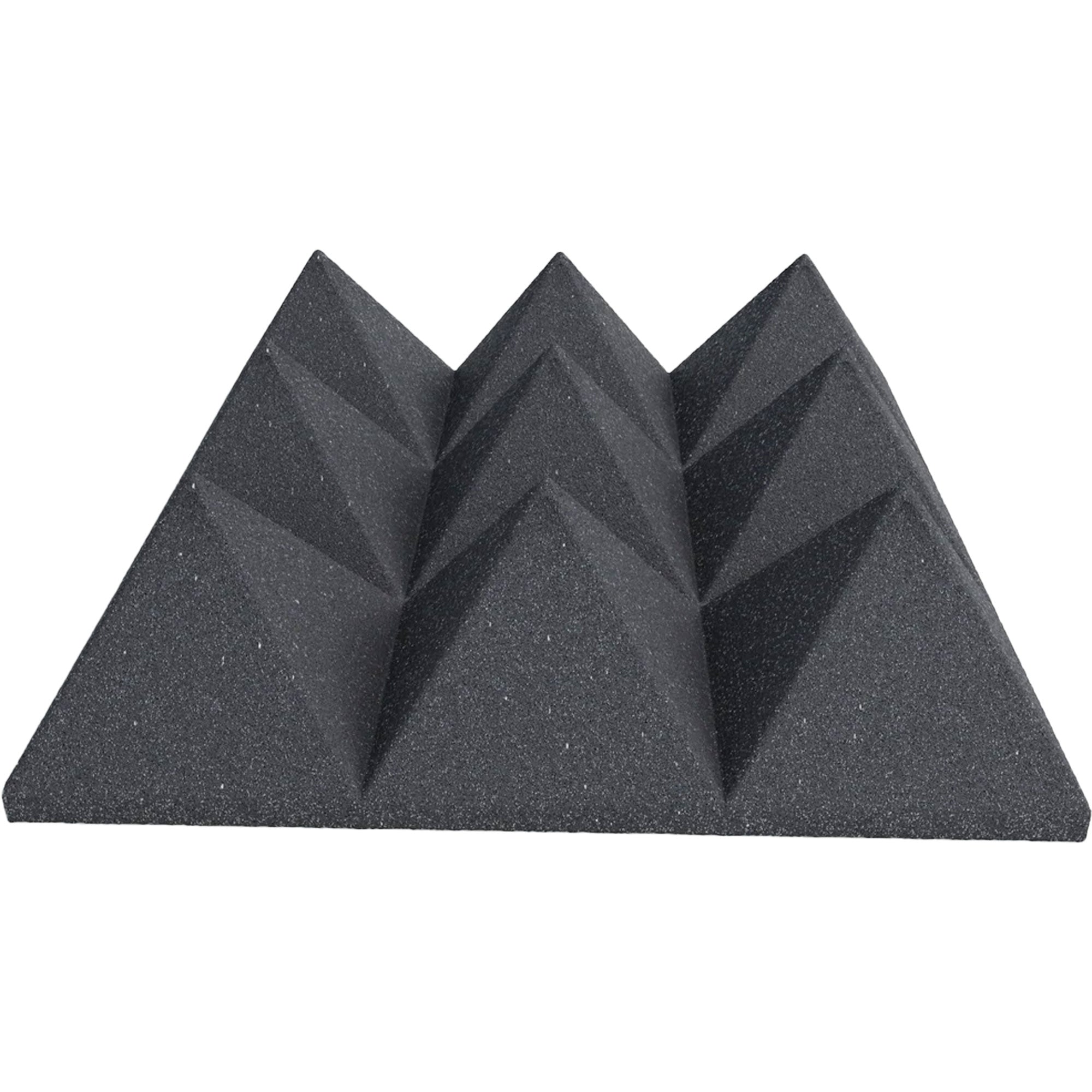 Performance Audio 12" x 12" x 4" Pyramid Acoustic Foam Tile (Charcoal, 96 Pack)