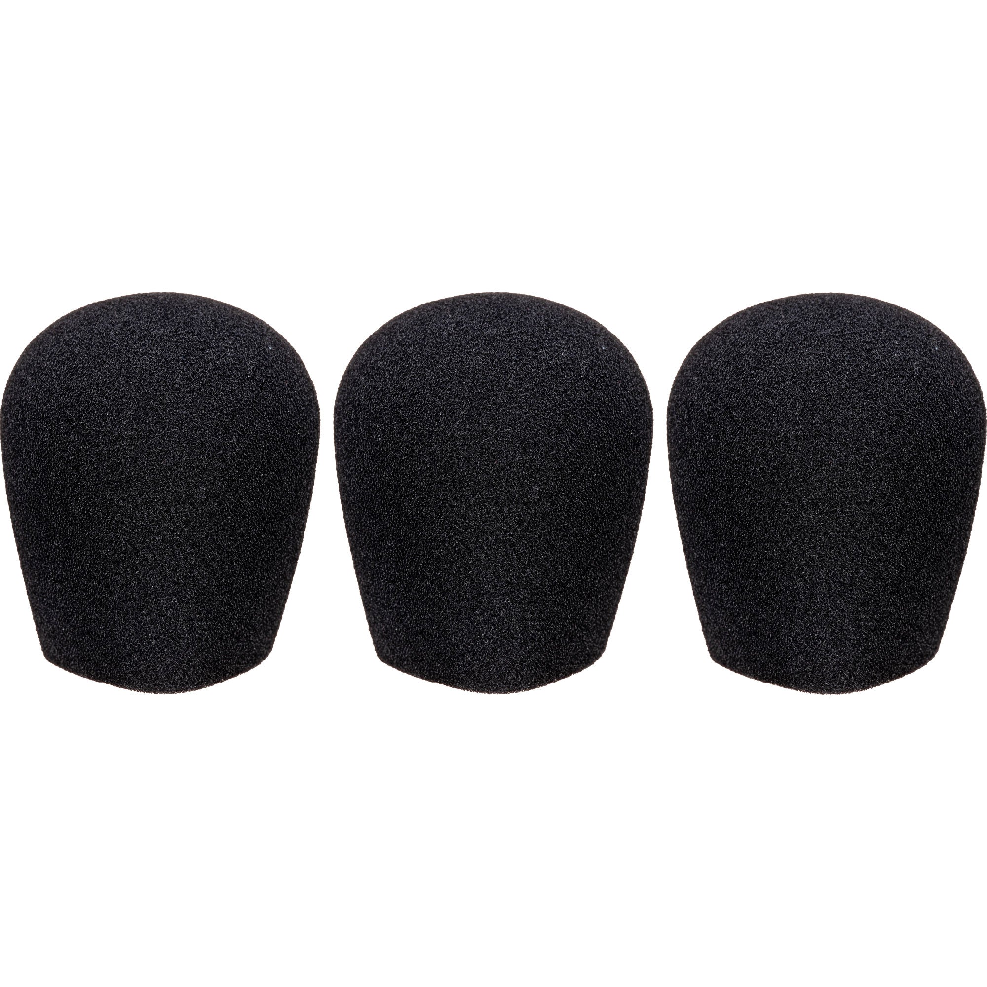 WindTech 600 Series Windscreens with 1" Inside Diameter (Black, 3 Pack)