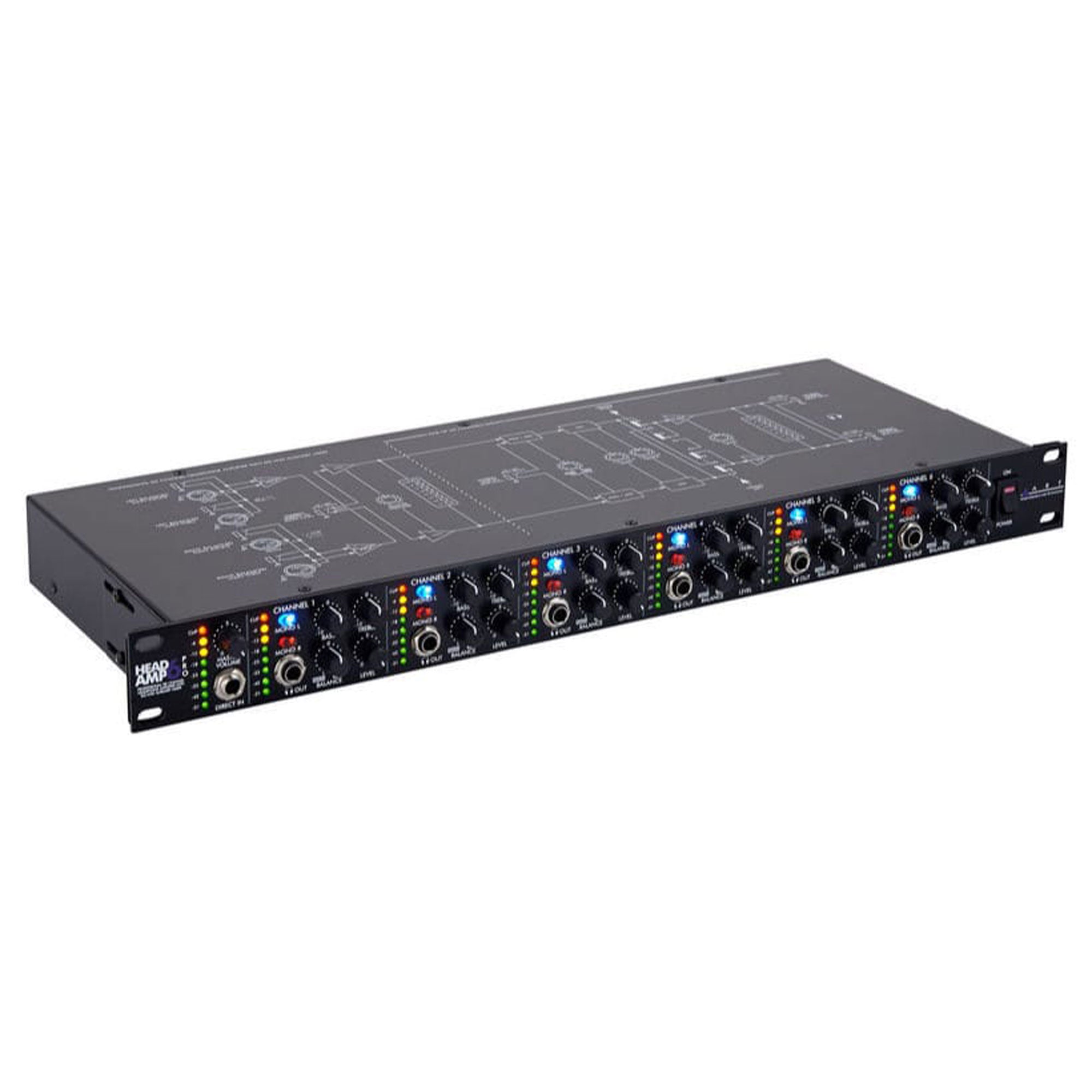 ART HeadAMP 6 Pro Rackmount 6-Channel Stereo Headphone Amplifier