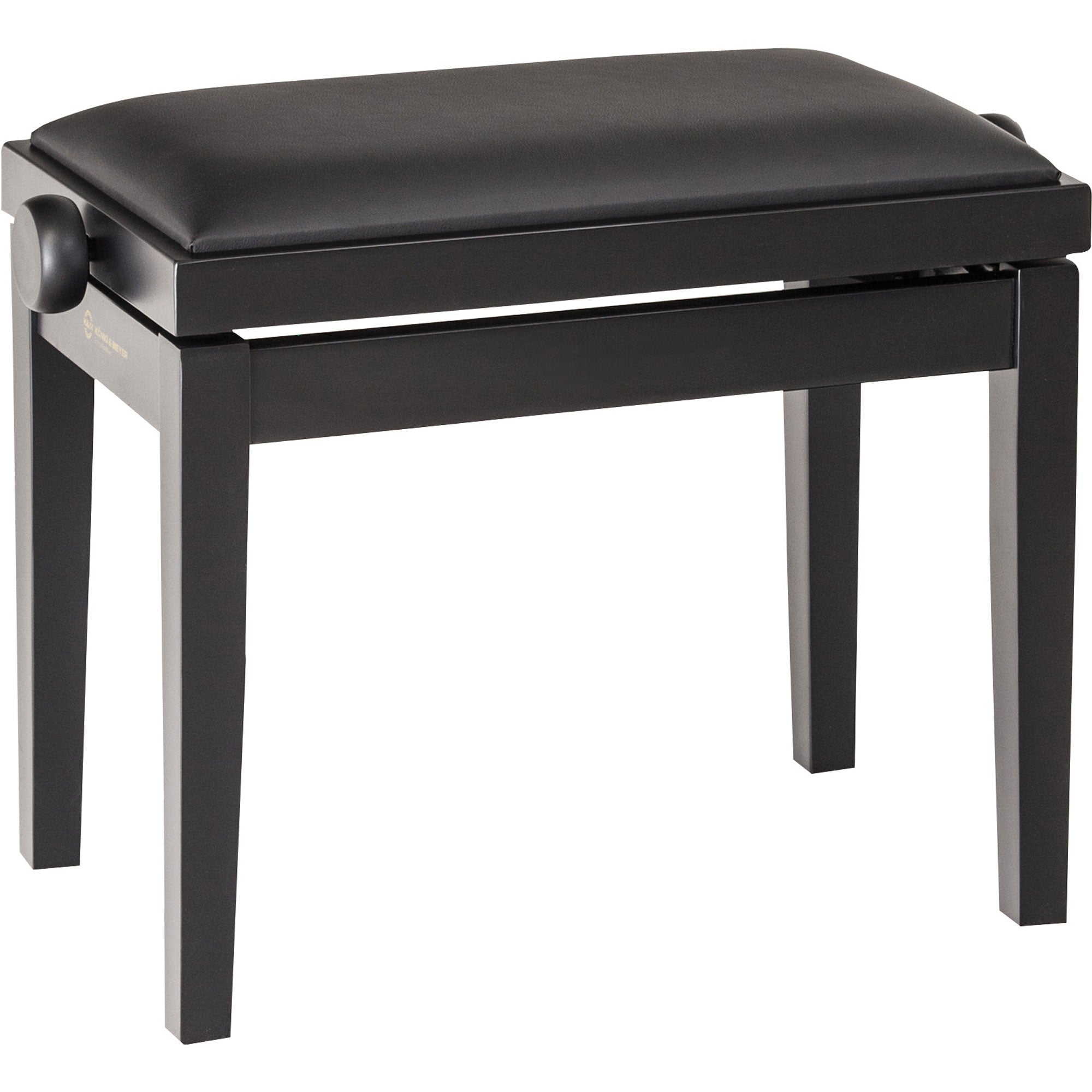 K&M Stands 13910 Piano Bench (Black Matte, Black Leatherette)