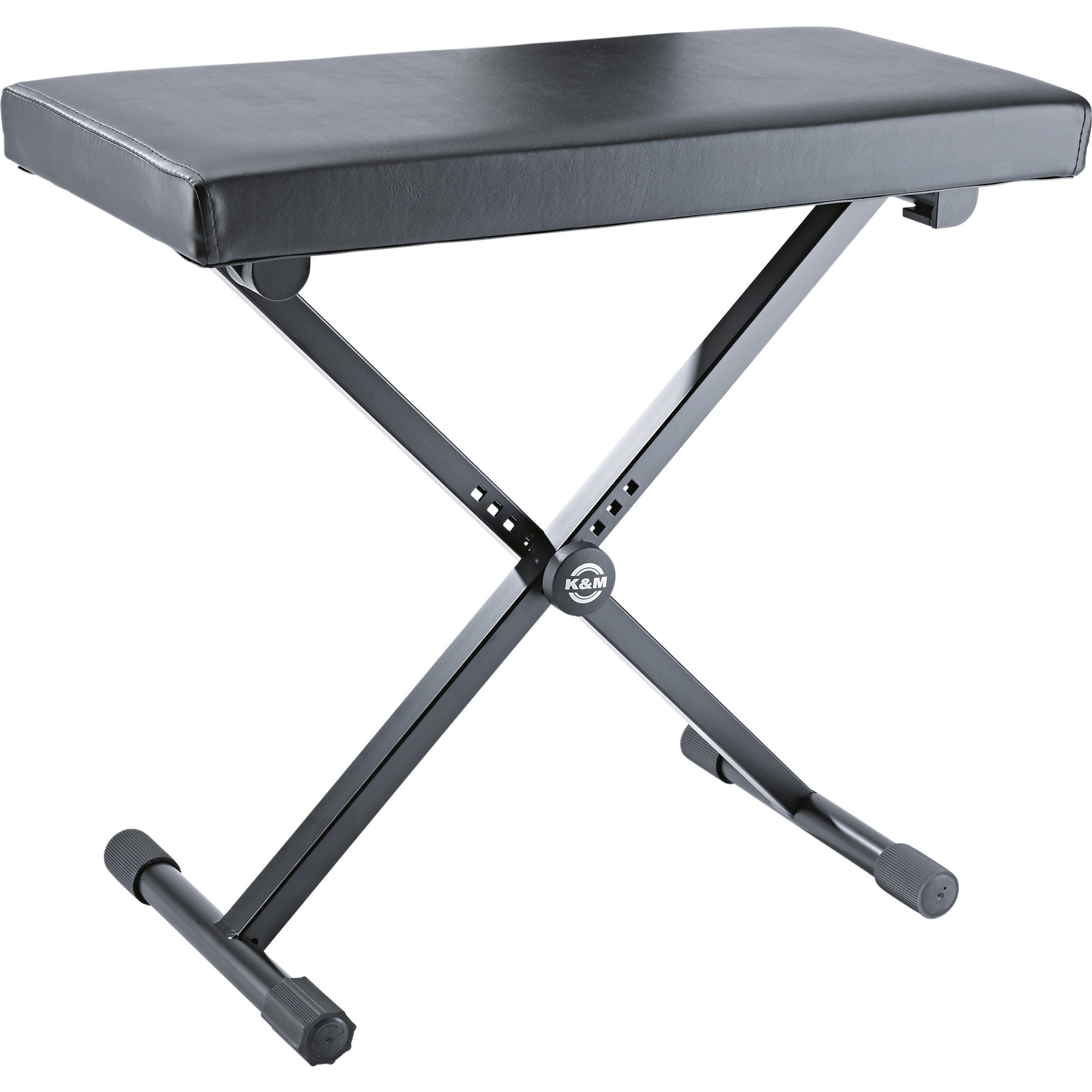 K&M Stands 14075 Keyboard Bench (Black Leather)