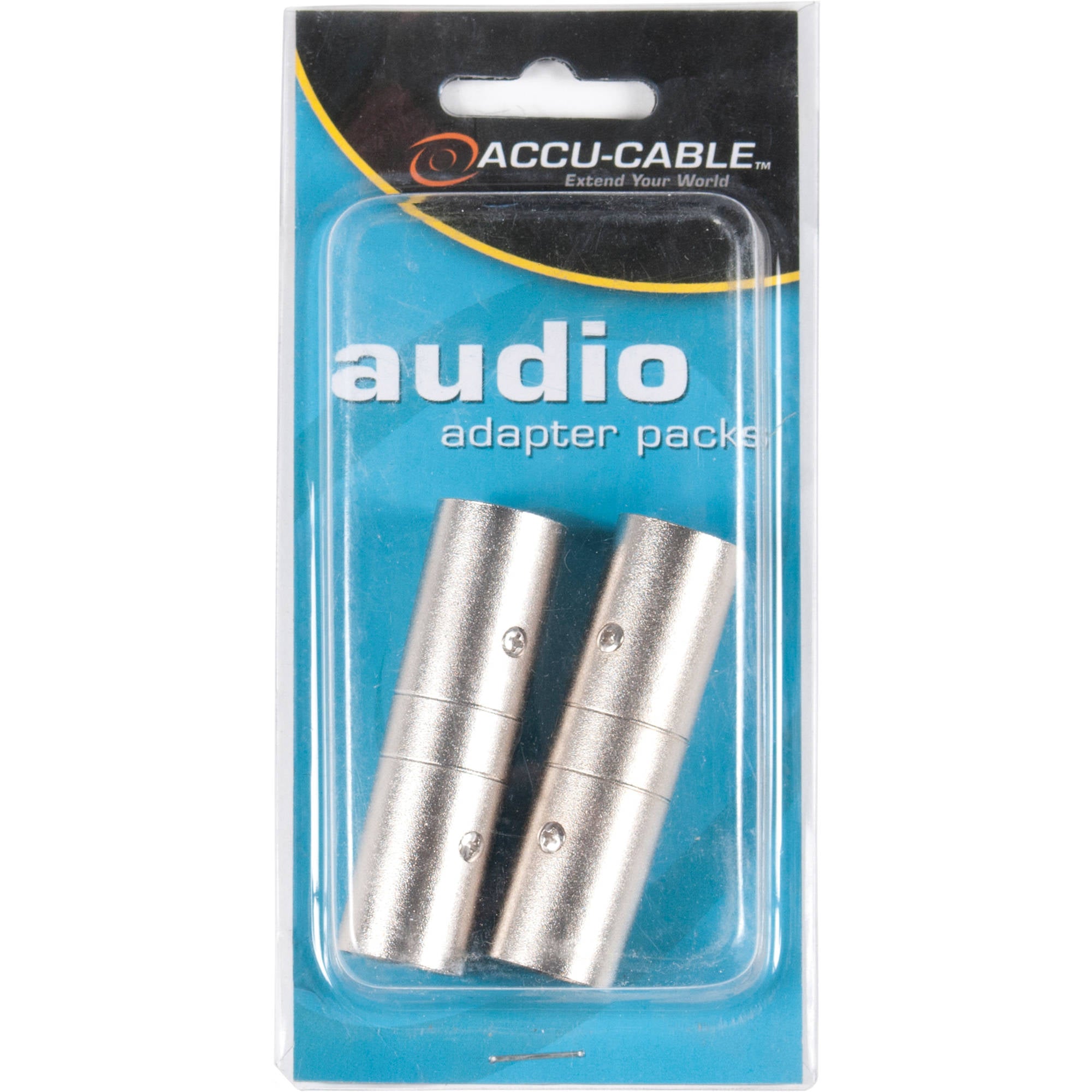 American DJ Accu-Cable AXLRC3PMM 3-Pin XLR Male to 3-Pin XLR Male Adapters (2 Pack)