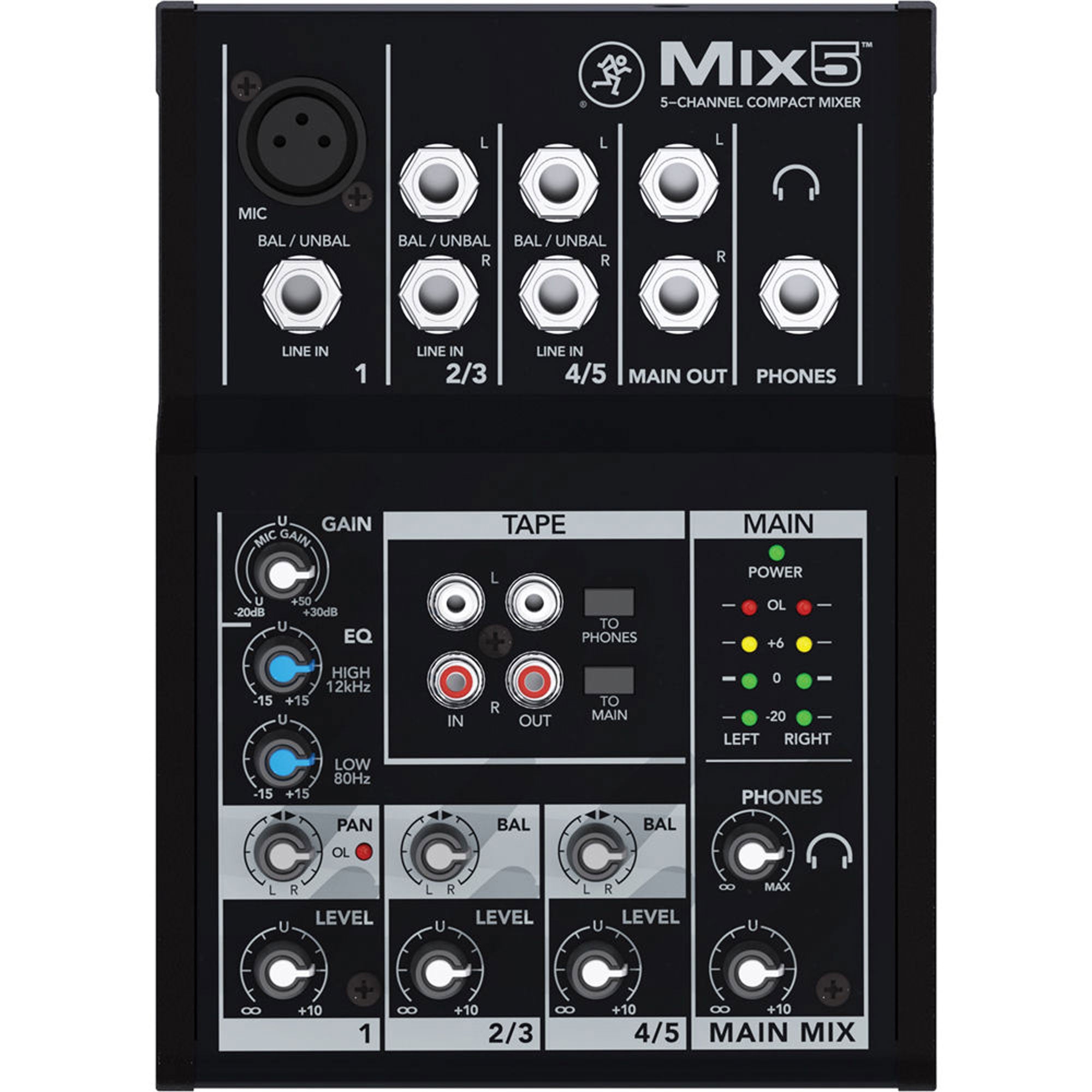 Mackie Mix5 5-Channel Compact Mixer