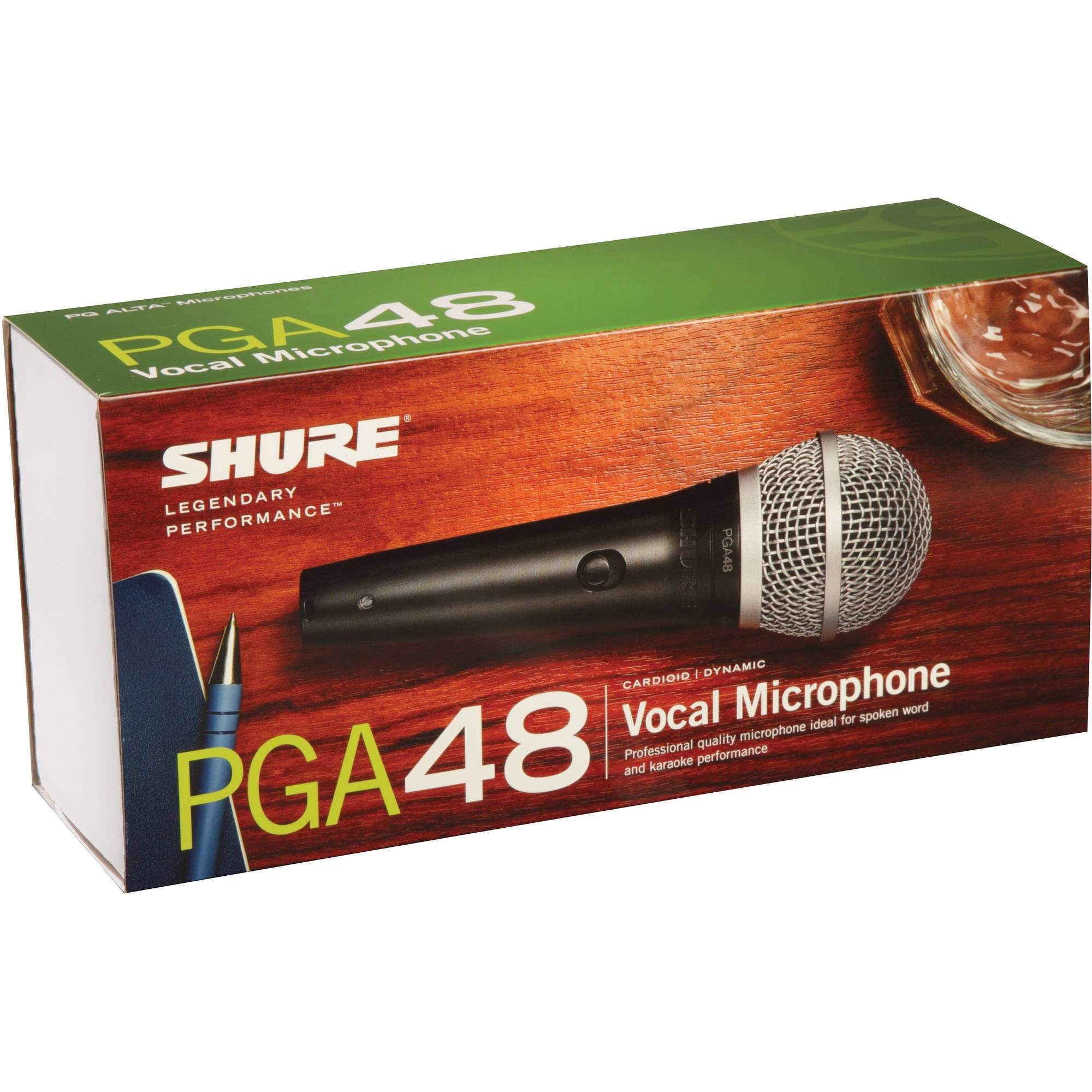 Shure PGA48 Cardioid Dynamic Vocal Microphone with XLR to 1/4" Cable