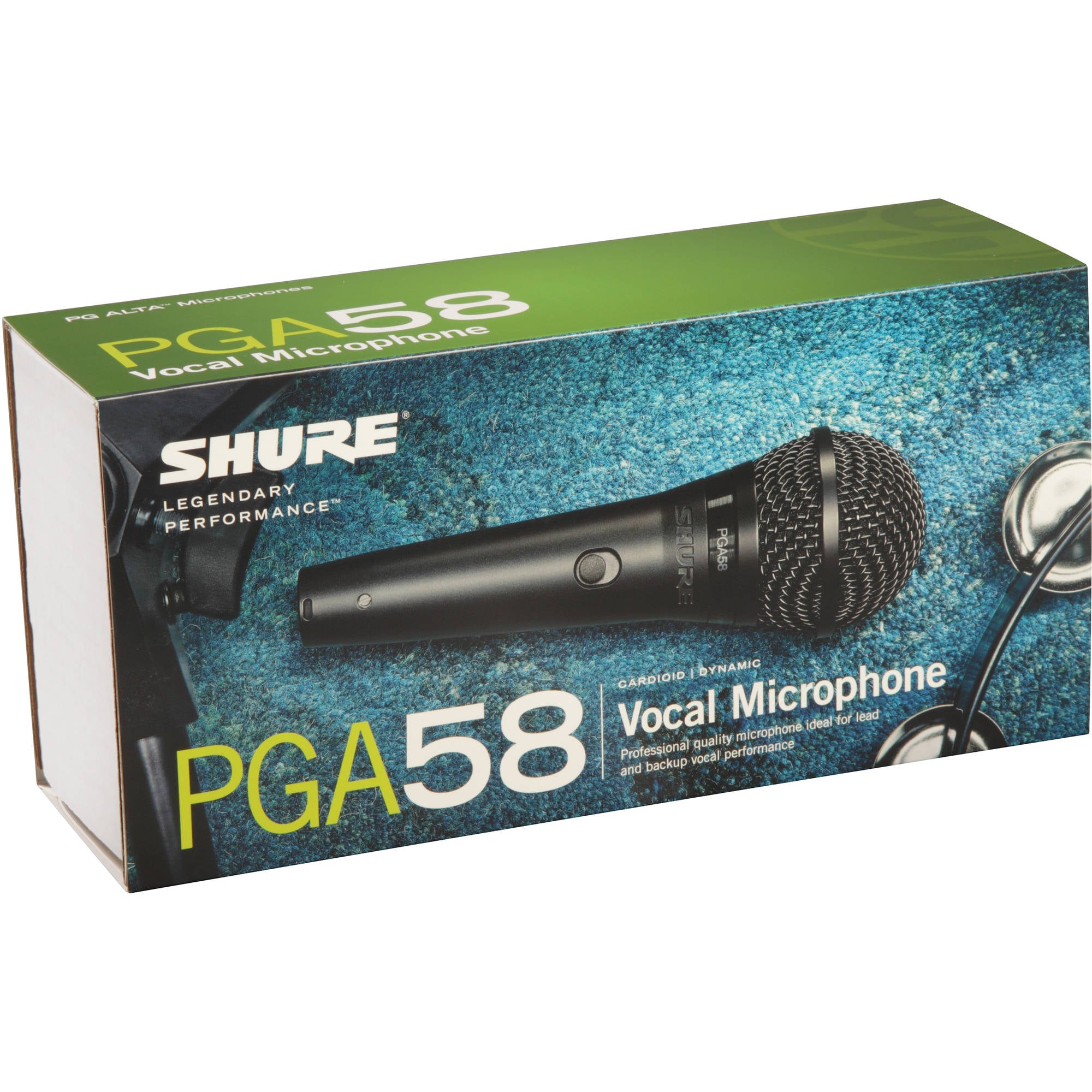 Shure PGA58 Cardioid Dynamic Vocal Microphone with XLR to 1/4" Cable