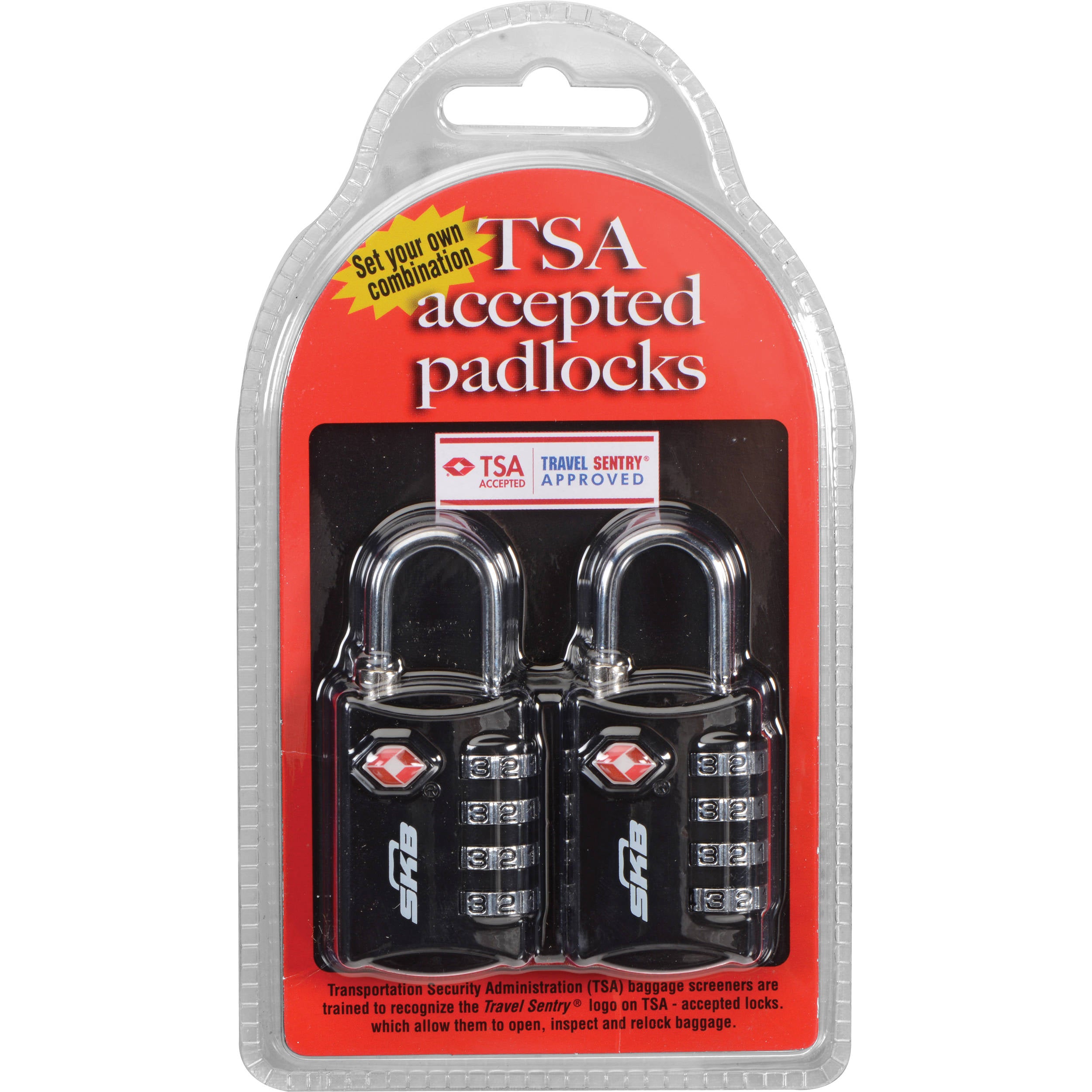SKB 1SKB-PDL TSA Combination Padlocks (2-Pack)