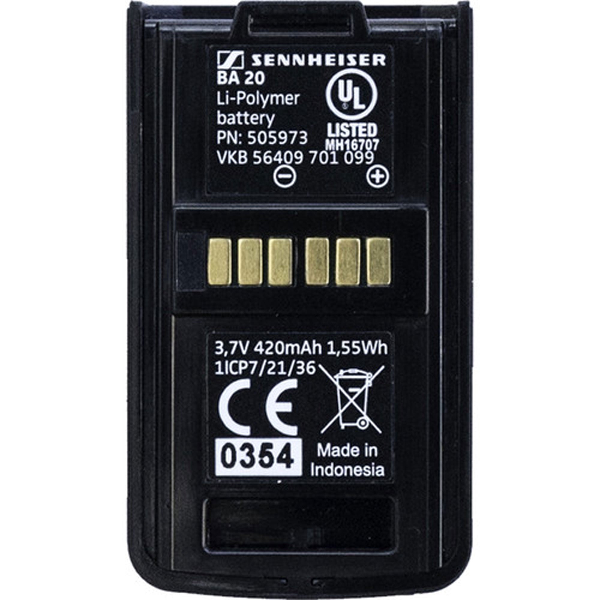 Sennheiser BA 20 Rechargeable Battery Pack for AVX EKP
