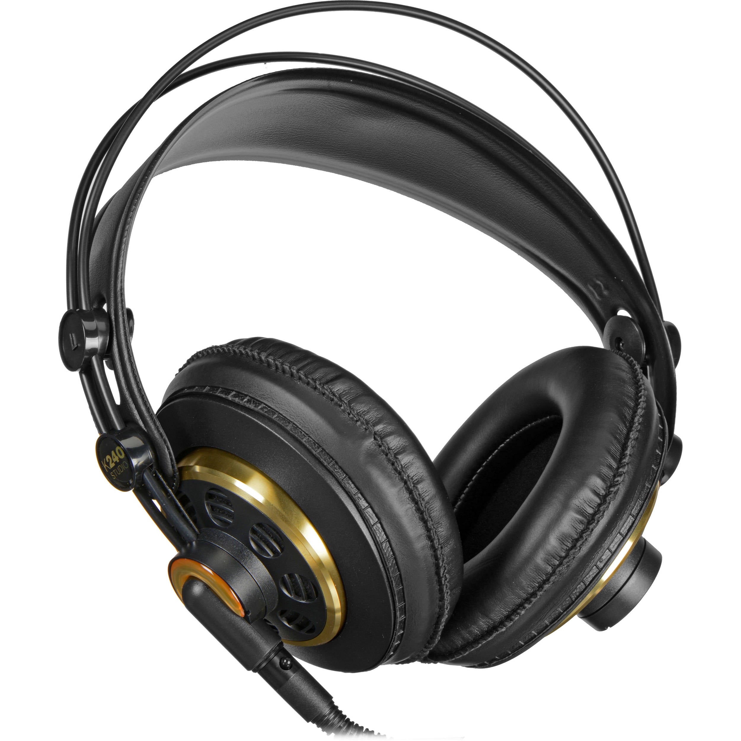 AKG K240 Studio headphones on white background