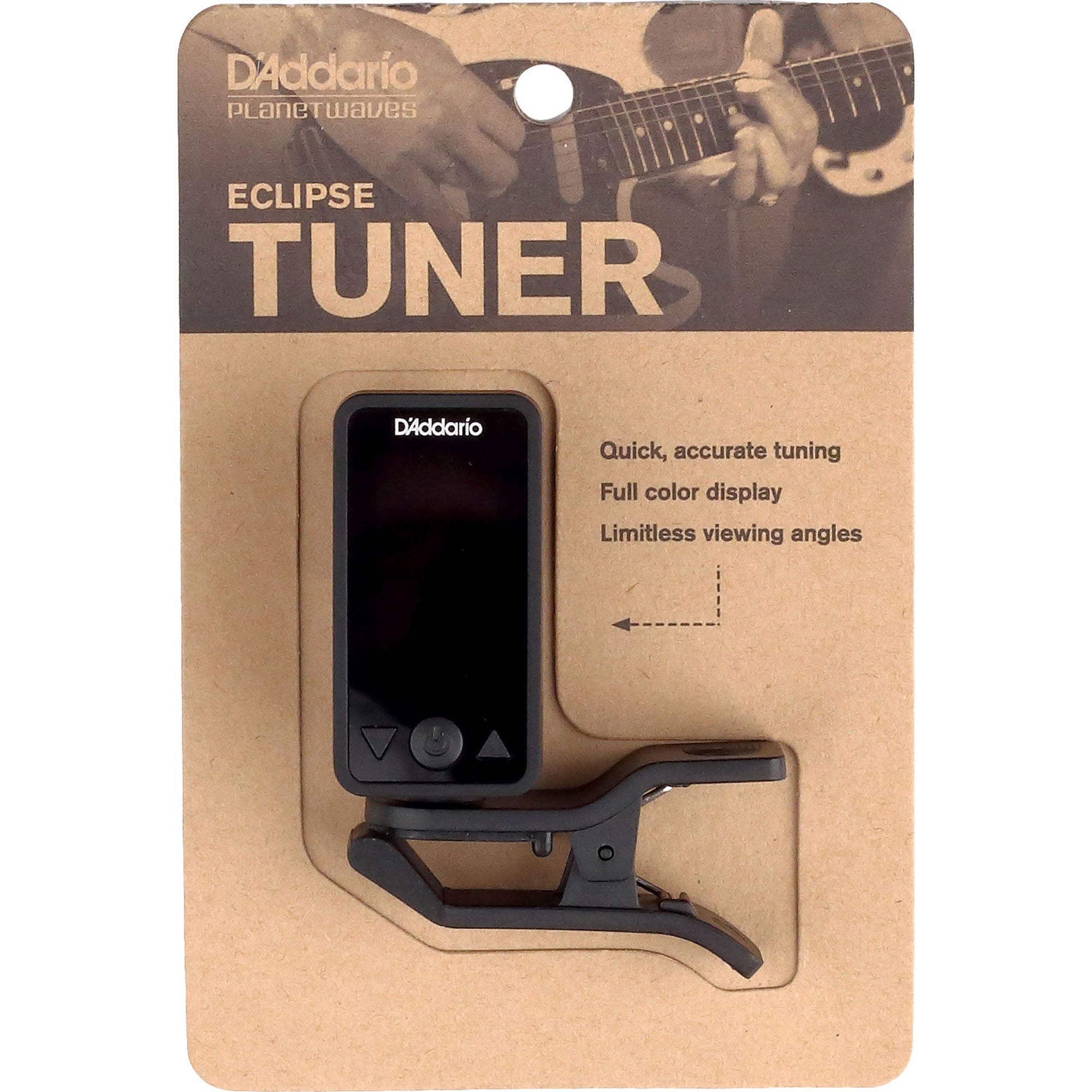 D'Addario Planet Waves PW-CT-17BK Eclipse Clip-on Tuner (Black)