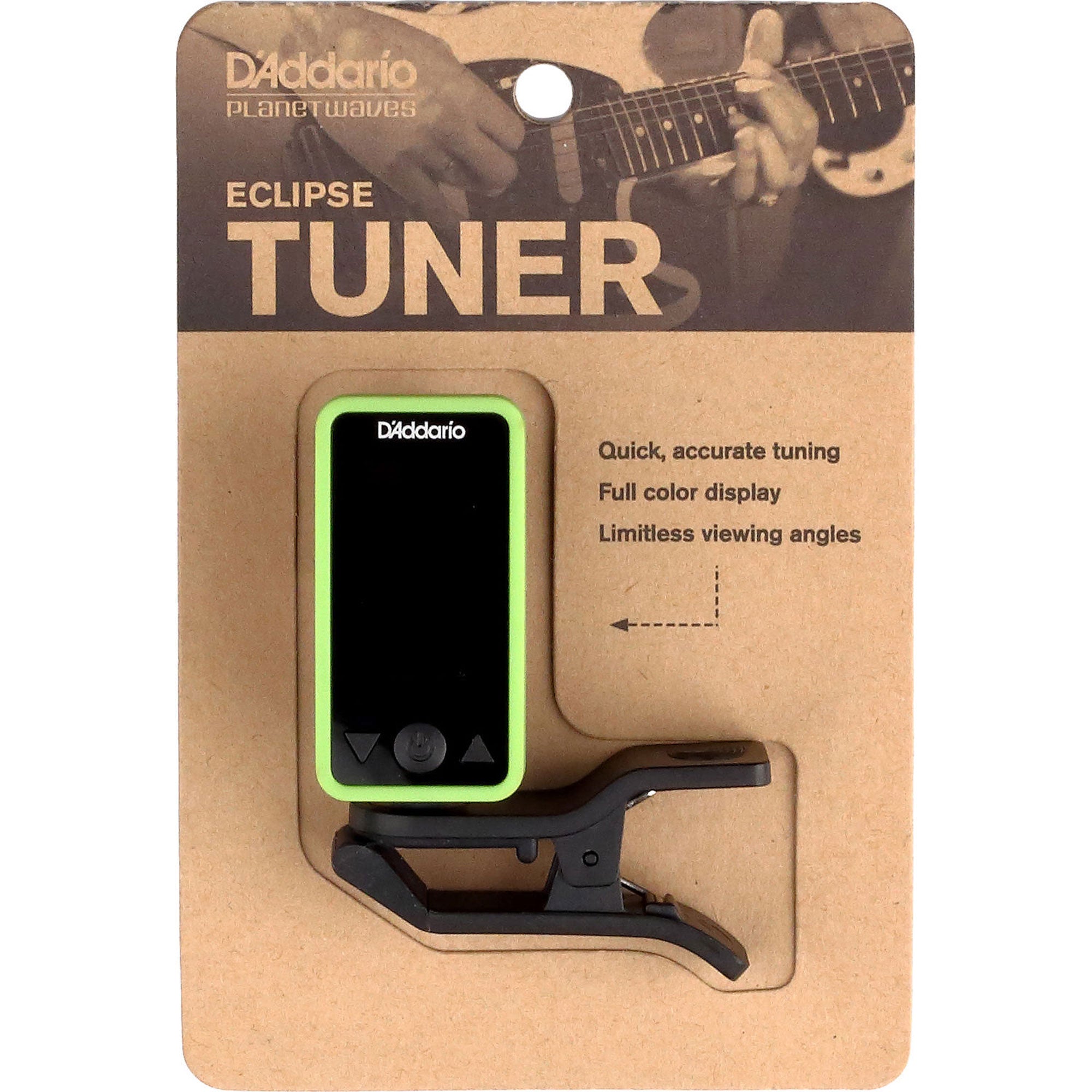 D'Addario Planet Waves PW-CT-17GN Eclipse Clip-on Tuner (Green)