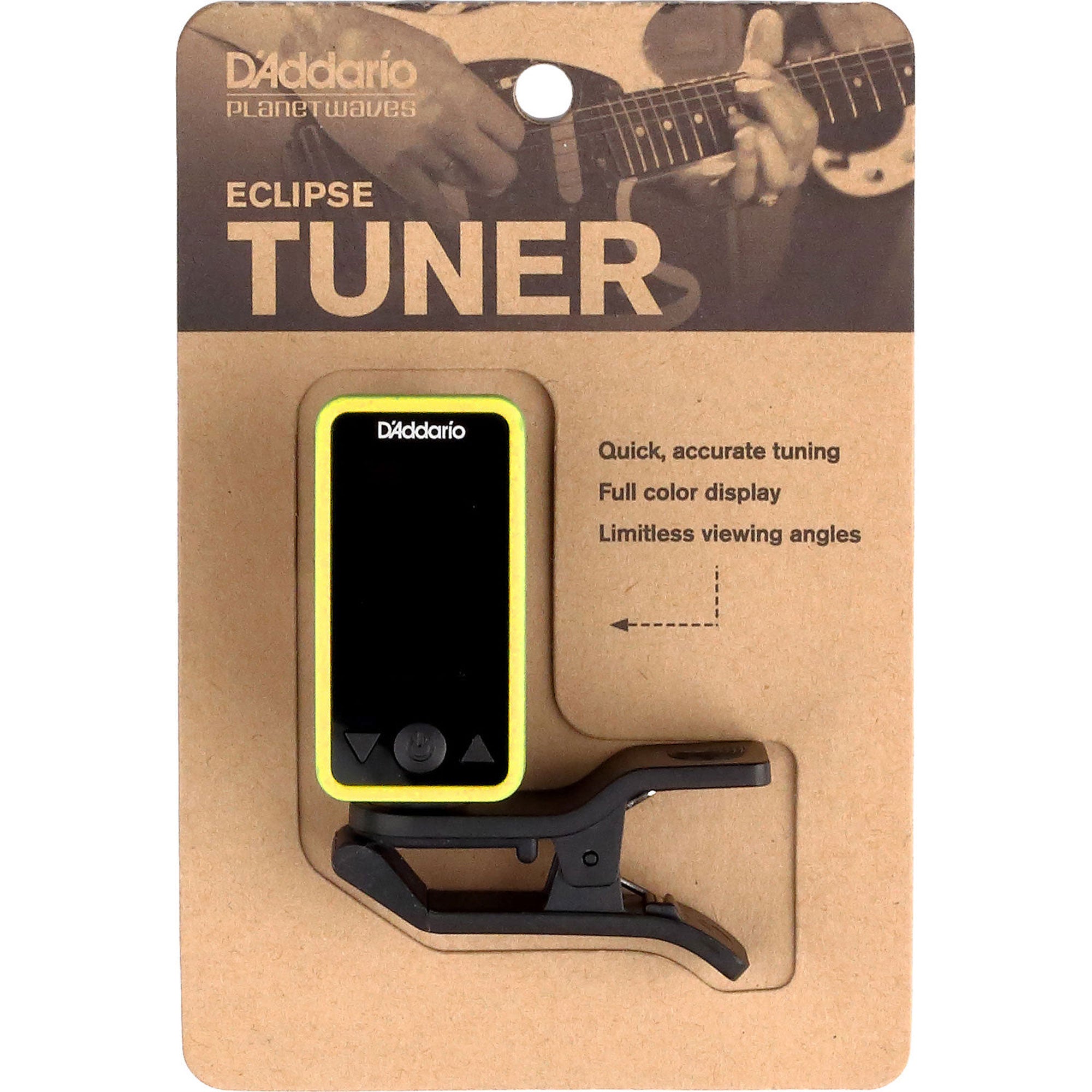 D'Addario Planet Waves PW-CT-17YL Eclipse Clip-on Tuner (Yellow)