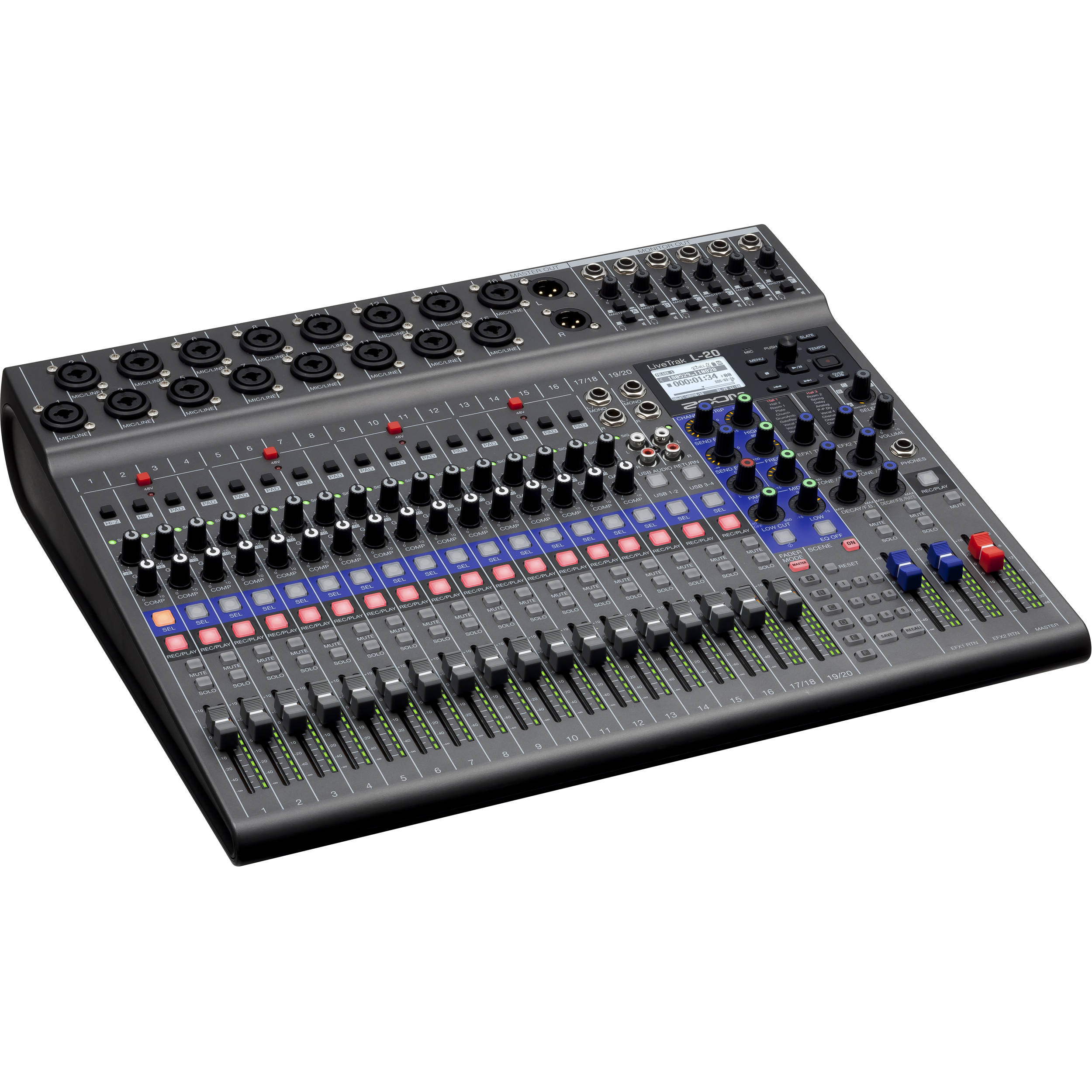 Zoom LiveTrak L-20 20-Channel Digital Mixer and Multitrack Recorder