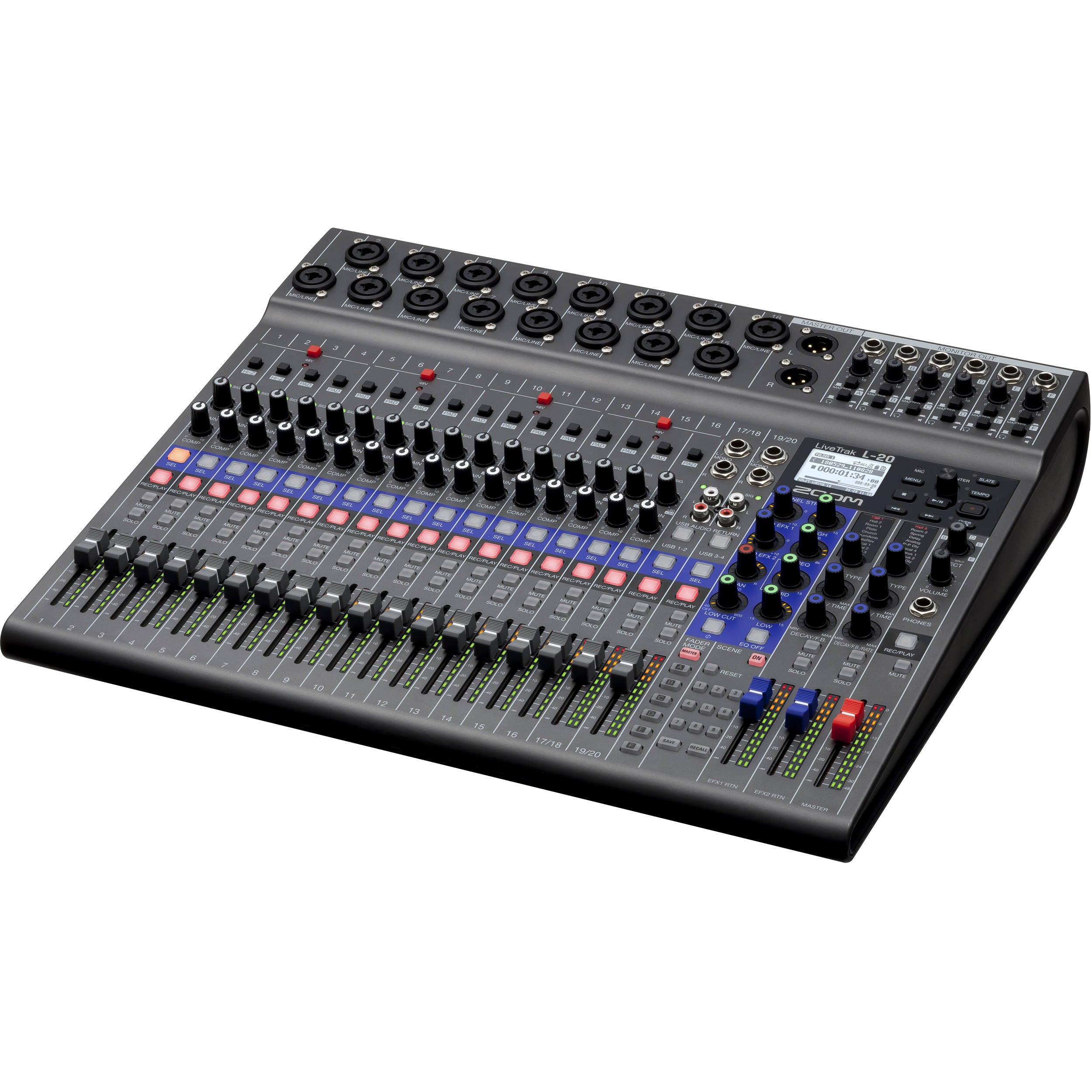 Zoom LiveTrak L-20 20-Channel Digital Mixer and Multitrack Recorder
