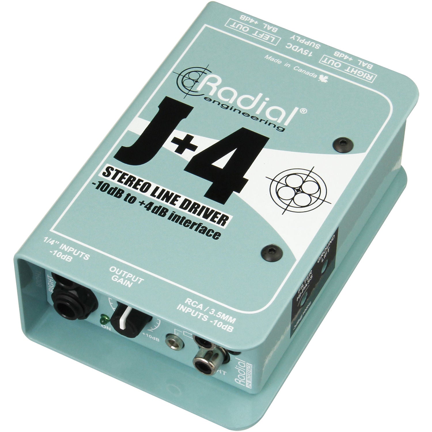 Radial Engineering J+4 Balanced Signal Driver Stereo Preamplifier