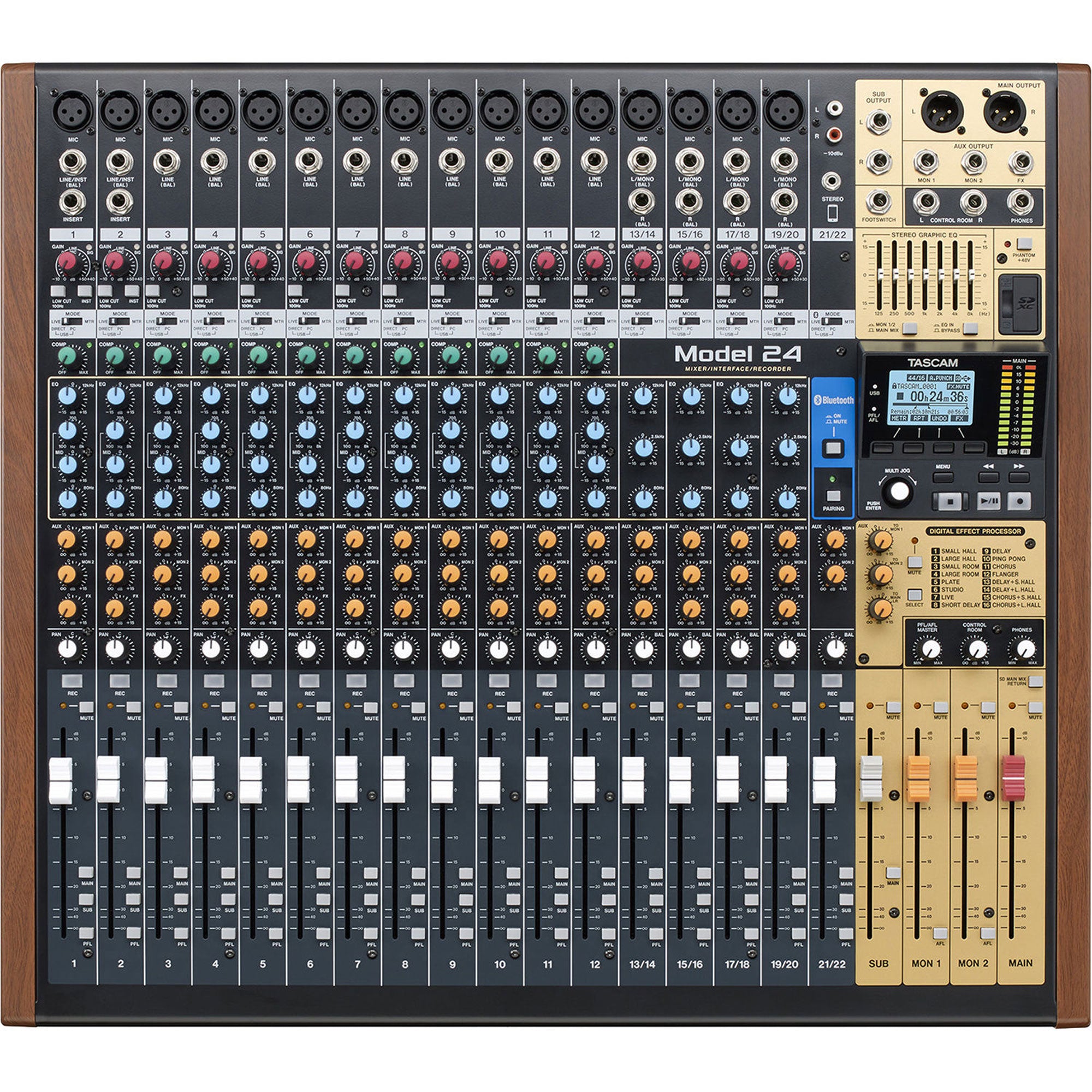Tascam Model 24 Digital Mixer, Recorder and USB Audio Interface