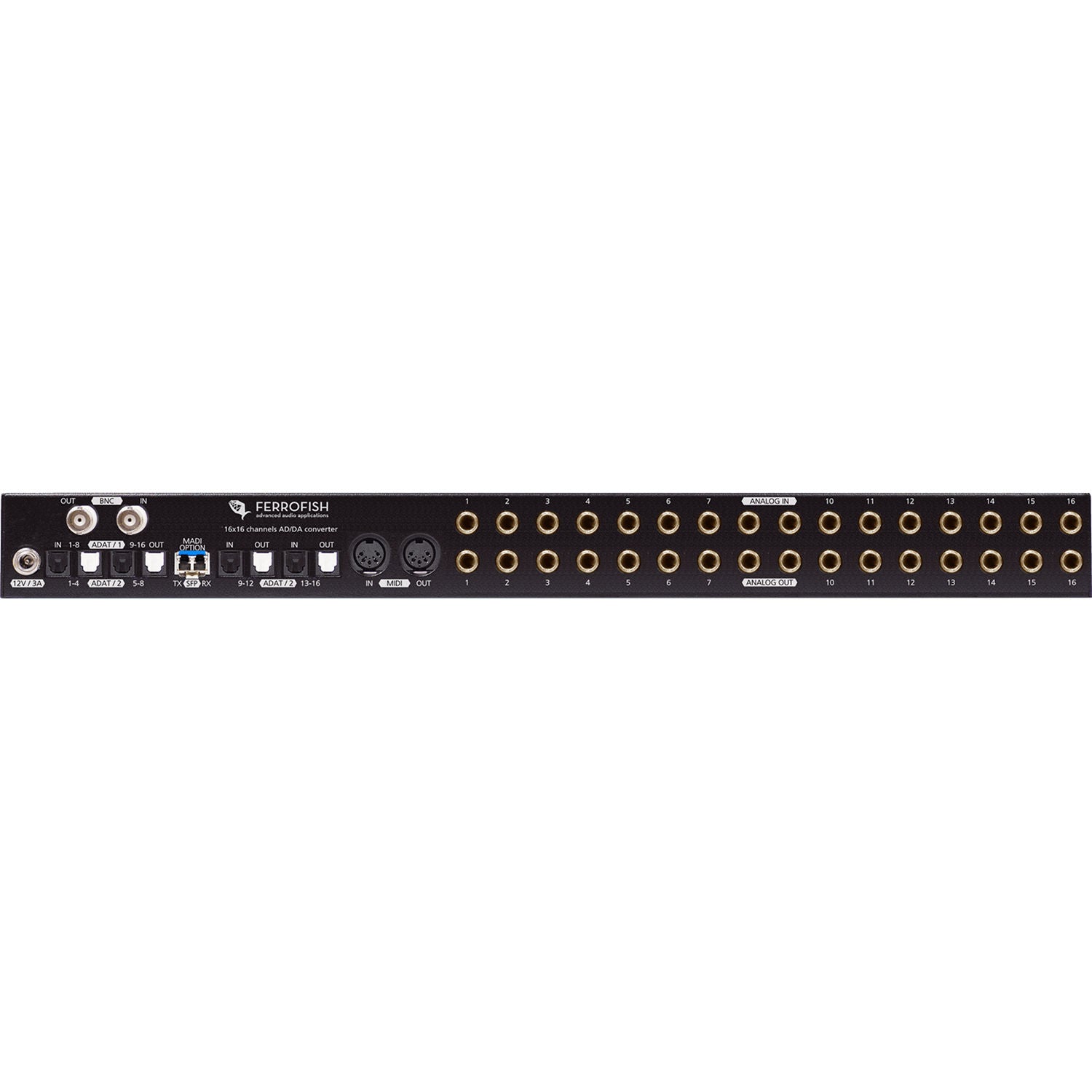 Ferrofish Pulse16 MX Rackmount 16-Channel AD/DA ADAT Converter with MADI