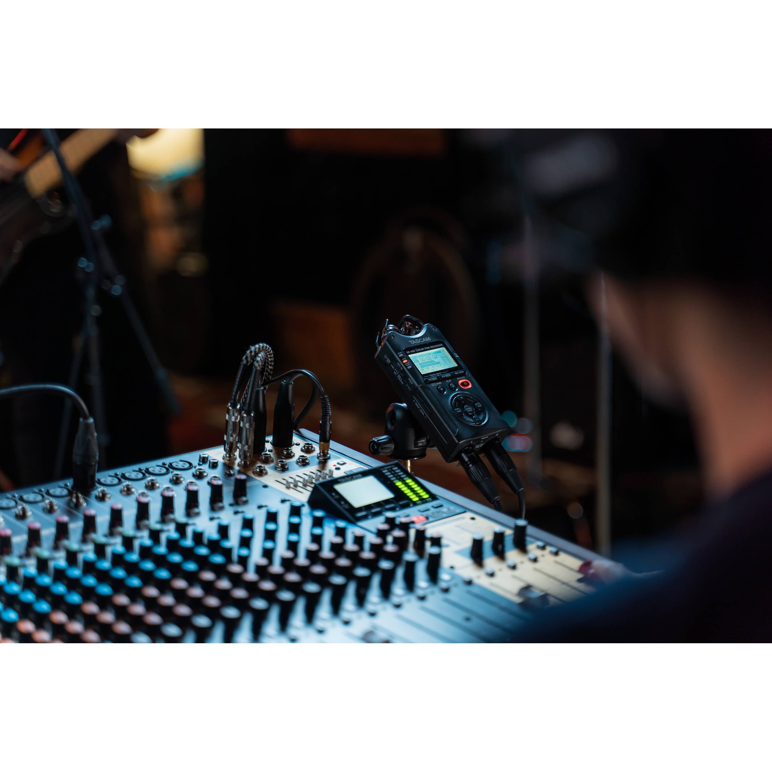 Tascam DR-40X 4-Channel / 4-Track Portable Audio Recorder with Adjustable Stereo Microphone