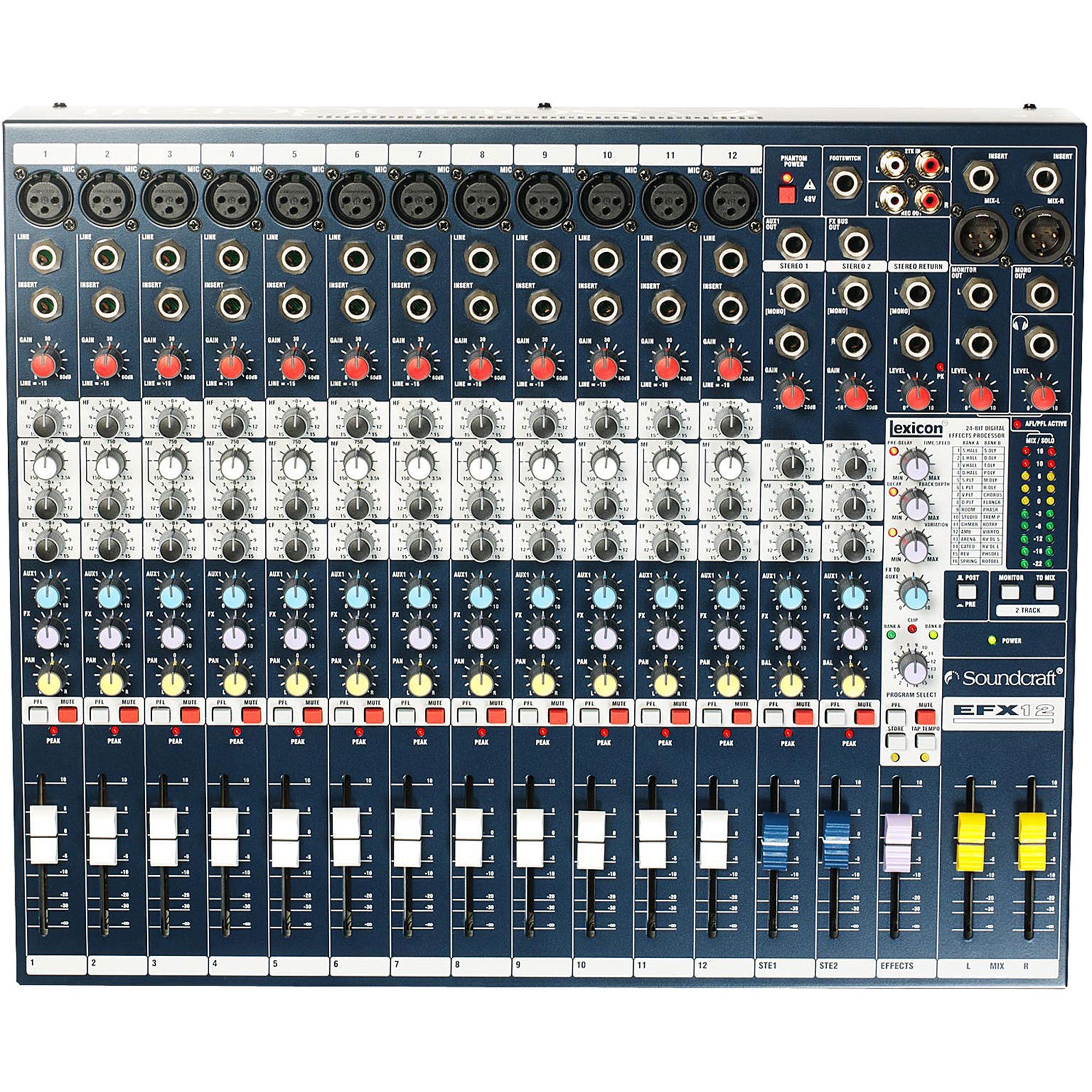 Soundcraft EFX12 12in/2out Low-Cost, High-Performance Lexicon Effects Mixers