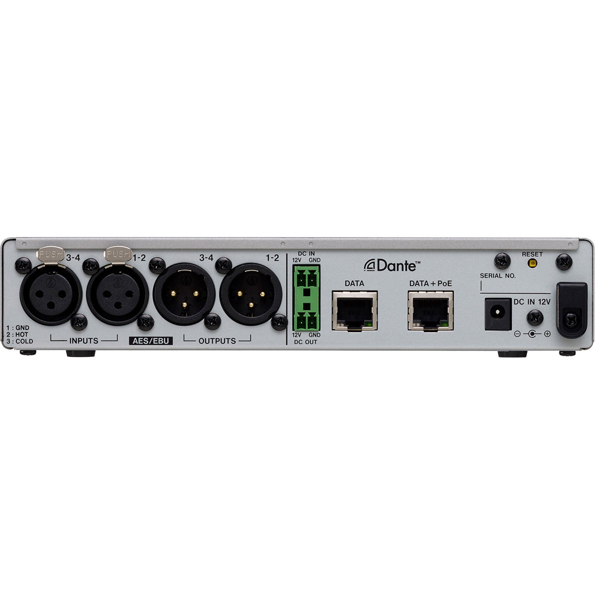 Tascam AE-4D 4-Channel AES/EBU Input/Output Dante Converter with Built-In DSP Mixer