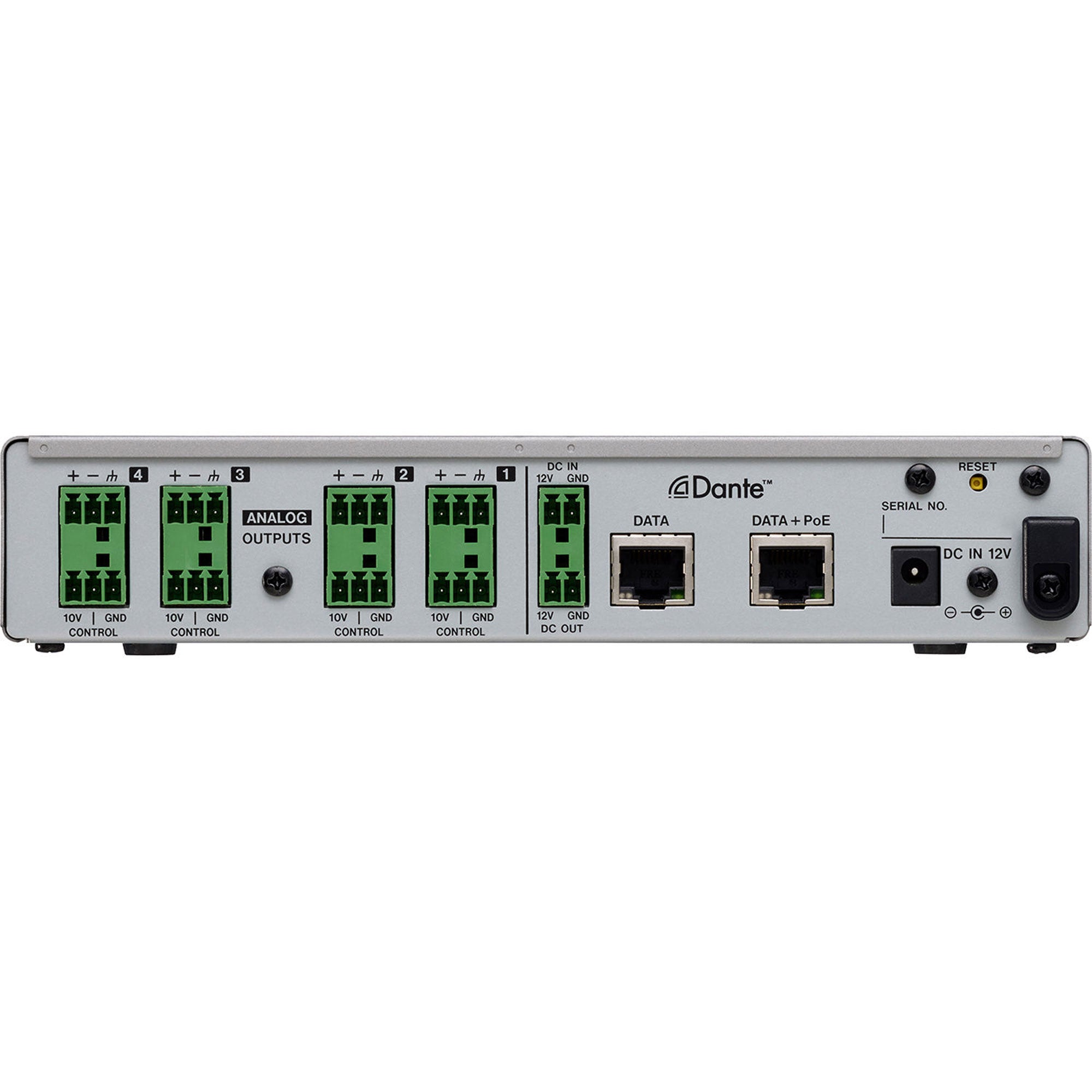 Tascam ML-4D/OUT-E 4-Channel Line Output Dante Converter with Built-In DSP Mixer (Euroblock)