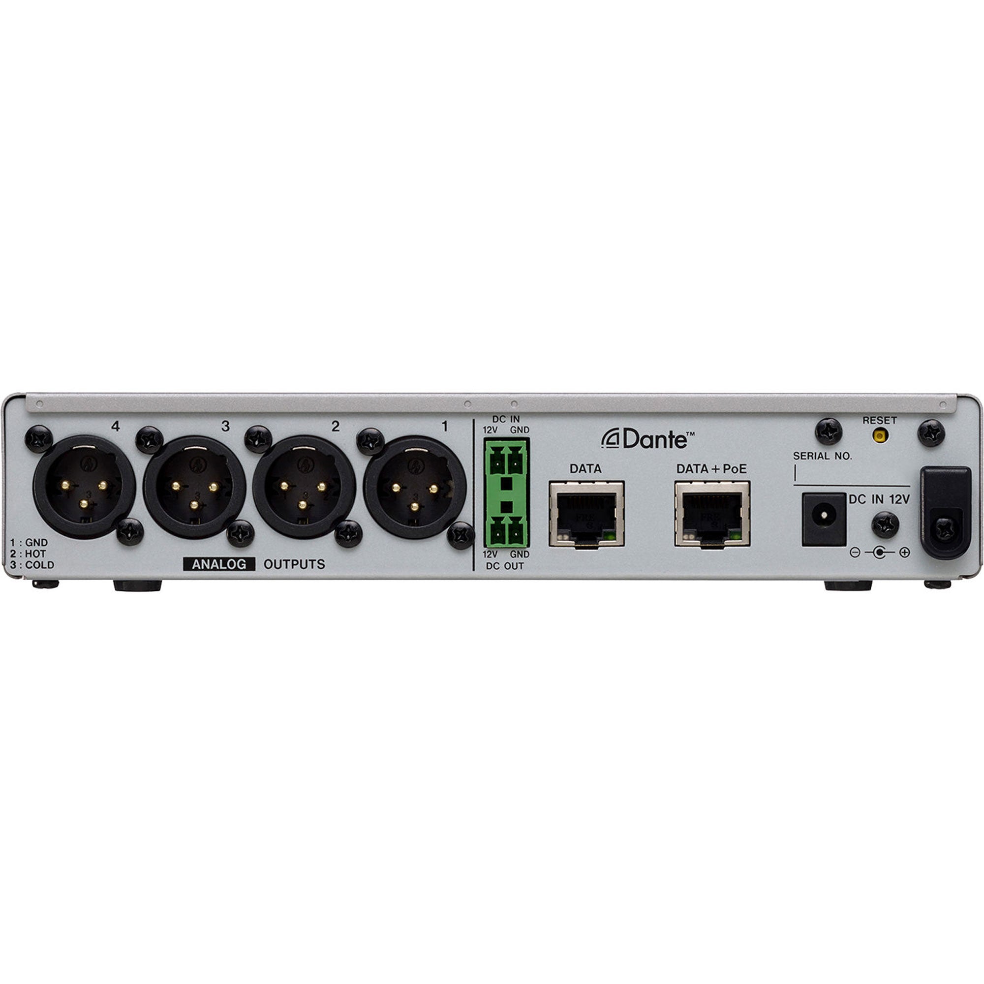 Tascam ML-4D/OUT-X 4-Channel Line Output Dante Converter With Built-In DSP Mixer (XLR)