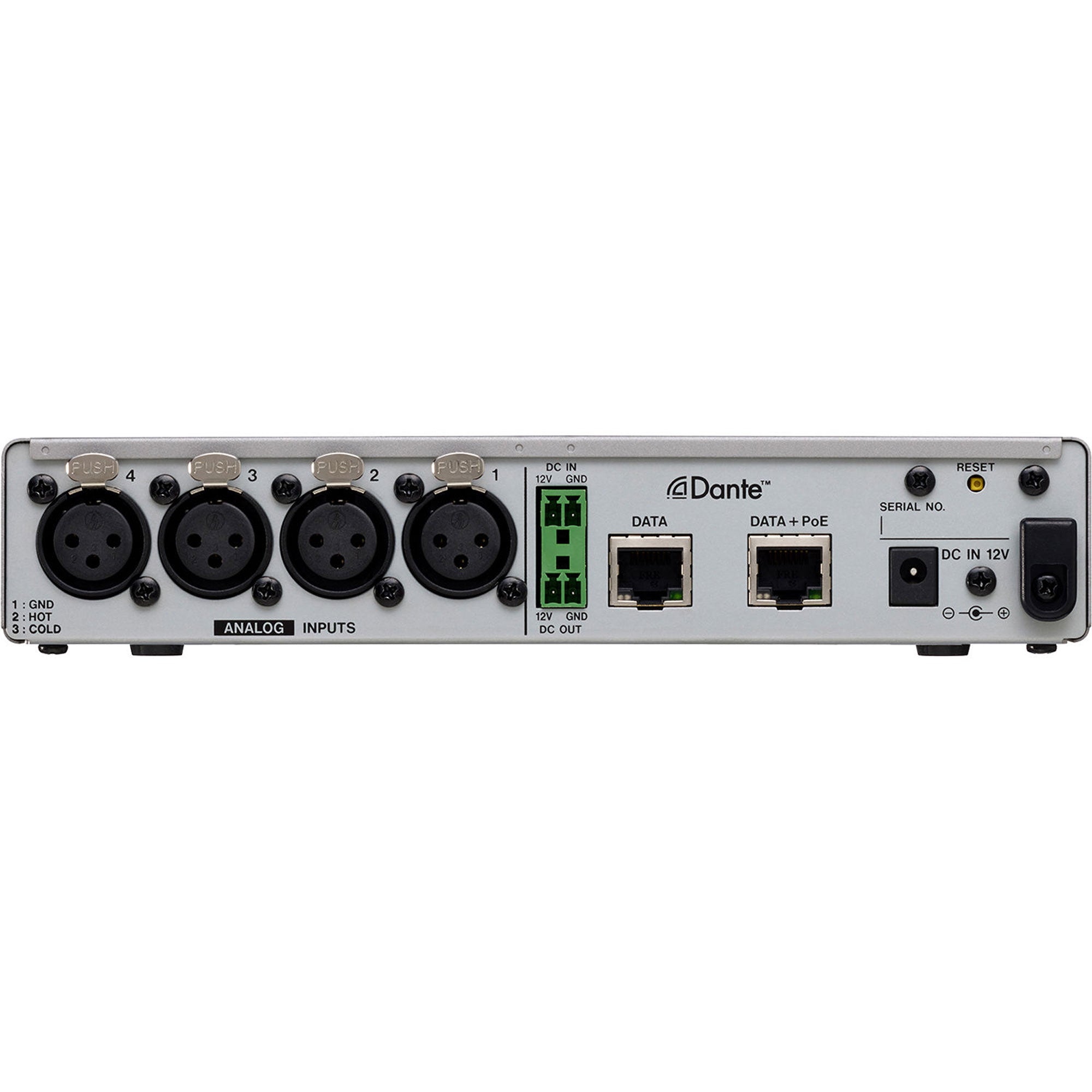 Tascam MM-4D/IN-X 4-Channel Mic/Line Input Dante Converter with Built-In DSP Mixer (XLR)