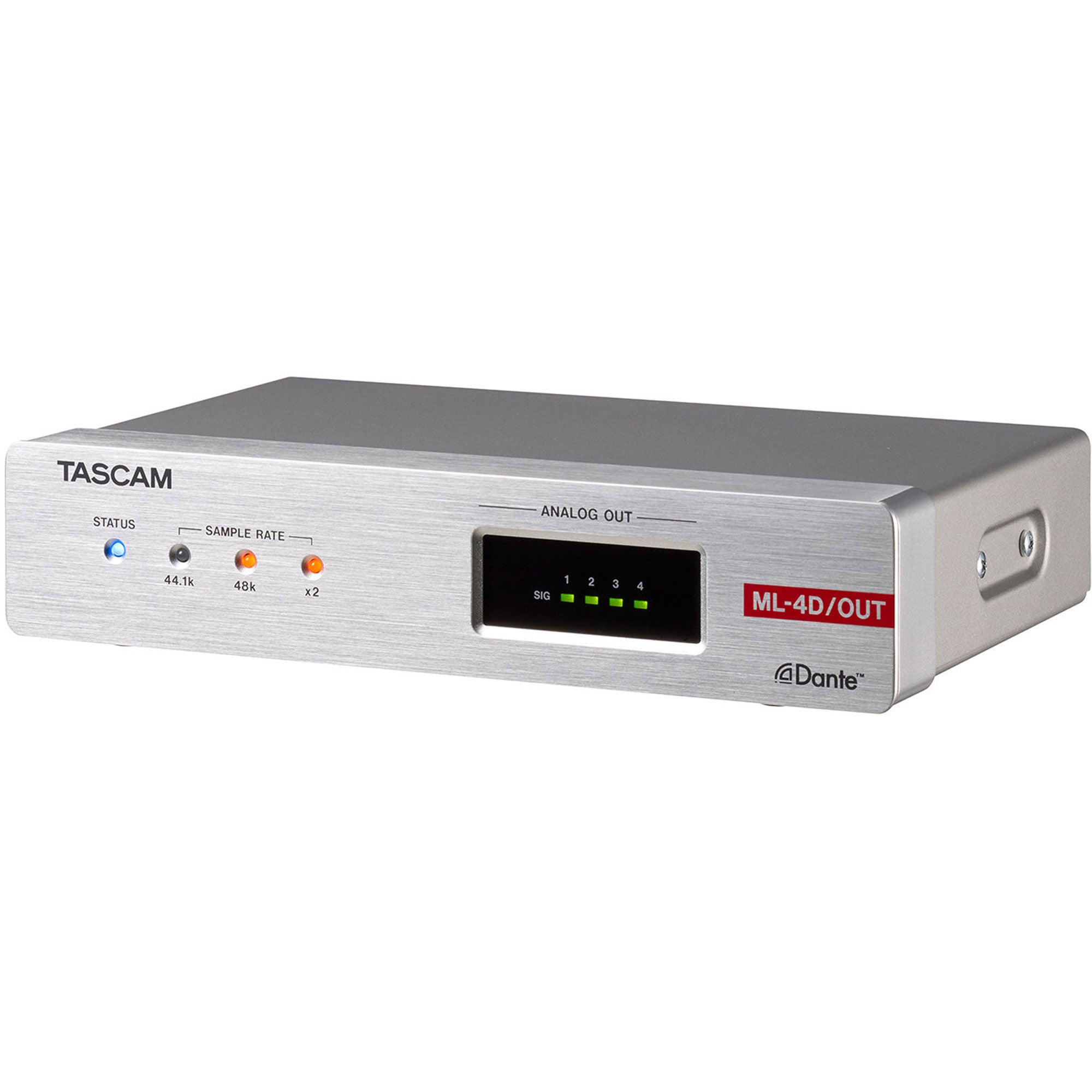 Tascam ML-4D/OUT-X 4-Channel Line Output Dante Converter With Built-In DSP Mixer (XLR)