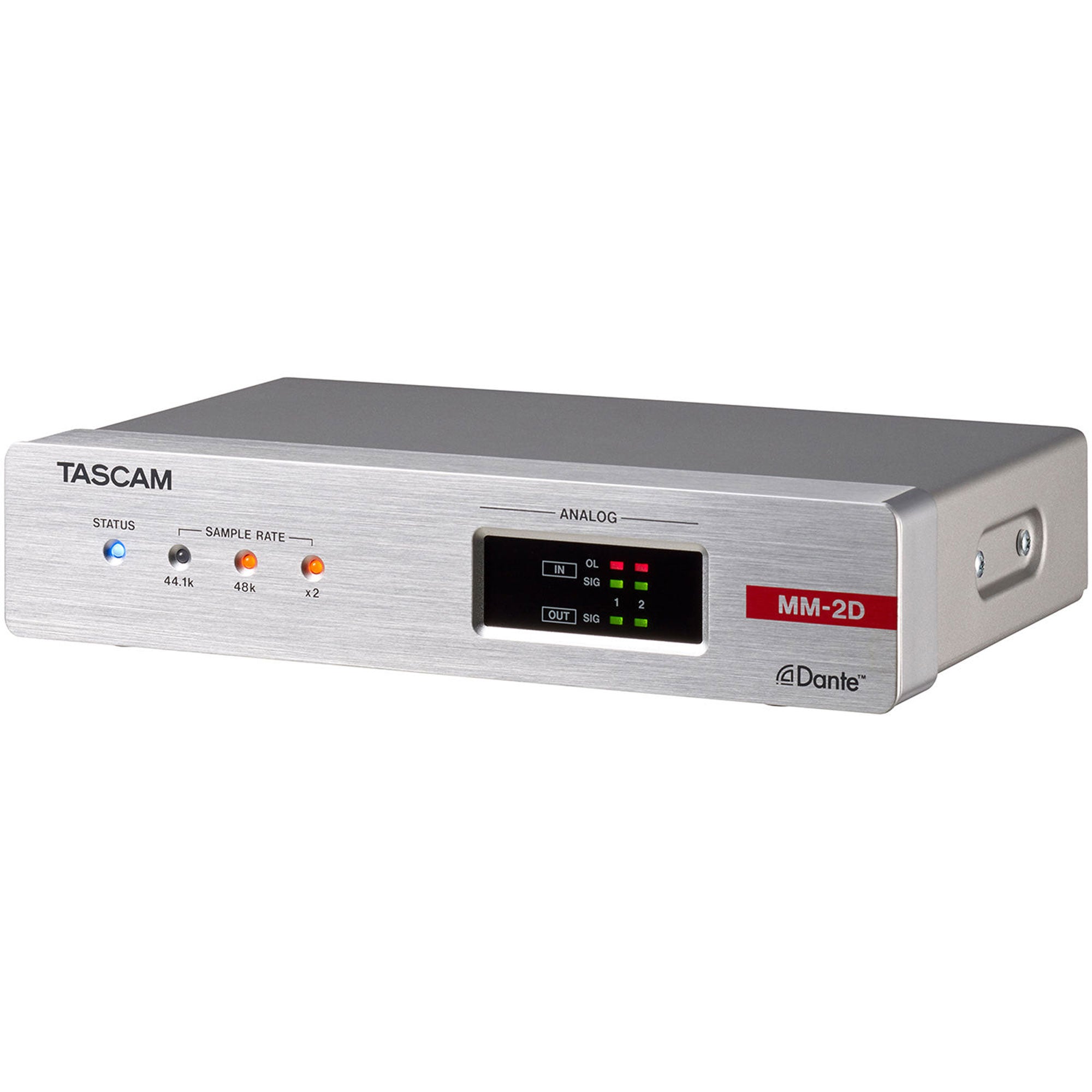 Tascam MM-2D-X 2-Channel Mic/Line Input/Output Dante Converter with Built-In DSP Mixer (XLR)