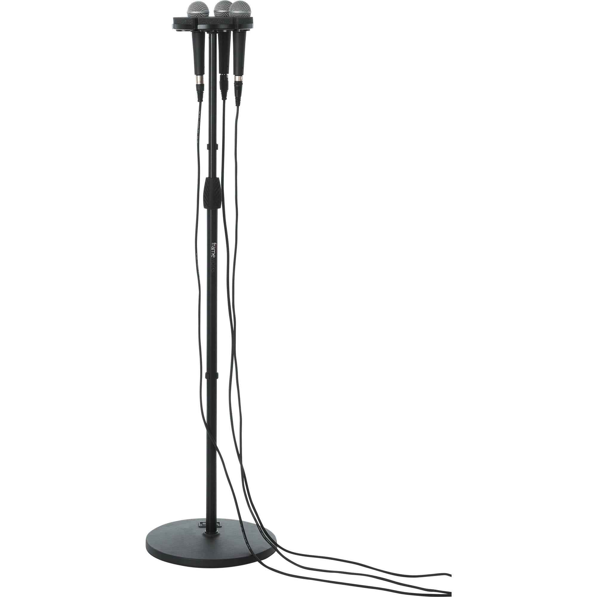 Gator Frameworks GFW-MIC-6TRAY Multi Microphone Tray Holds 6 Microphones