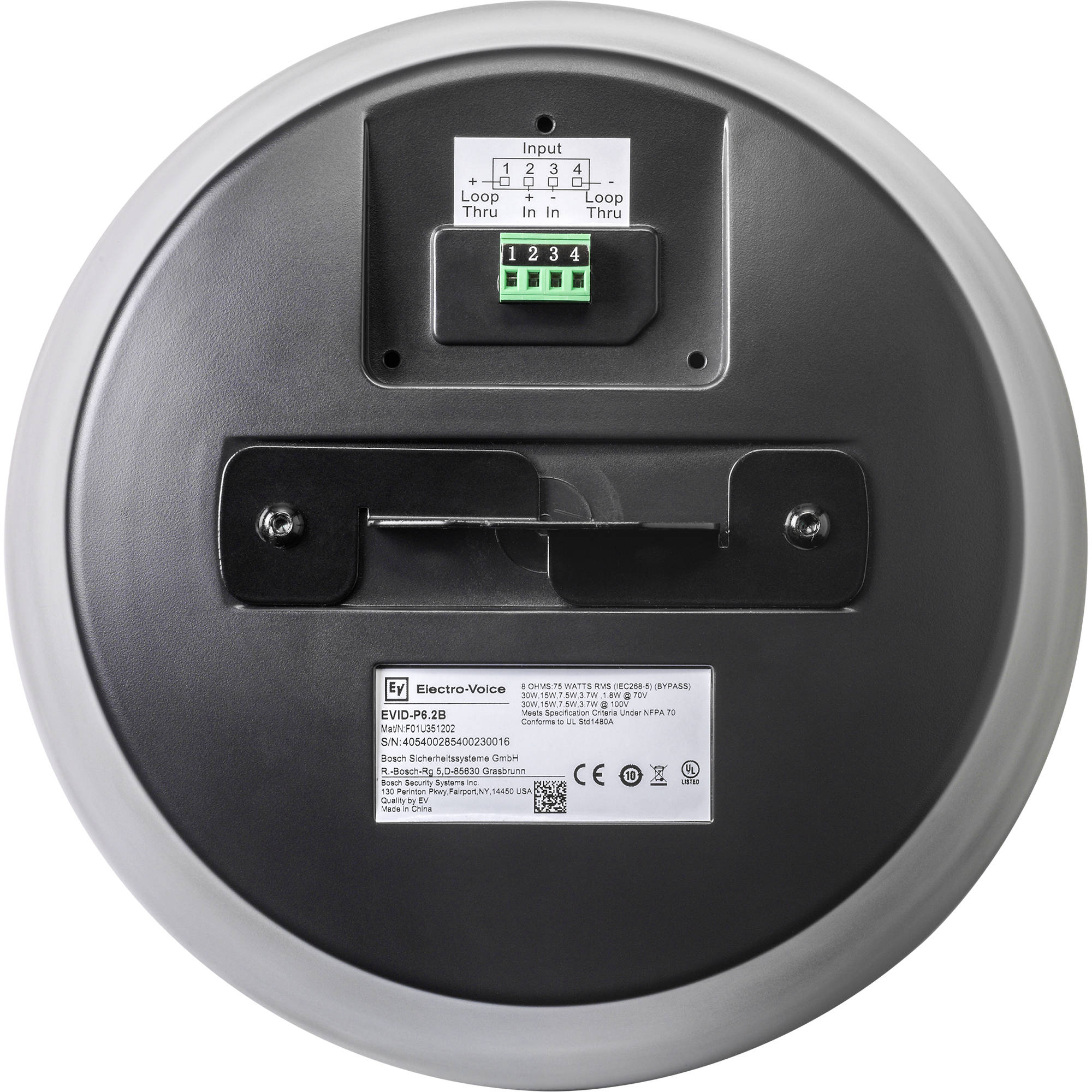 Electro-Voice EVID-P6.2B Coaxial 6.5" Pendant Speaker (Black)