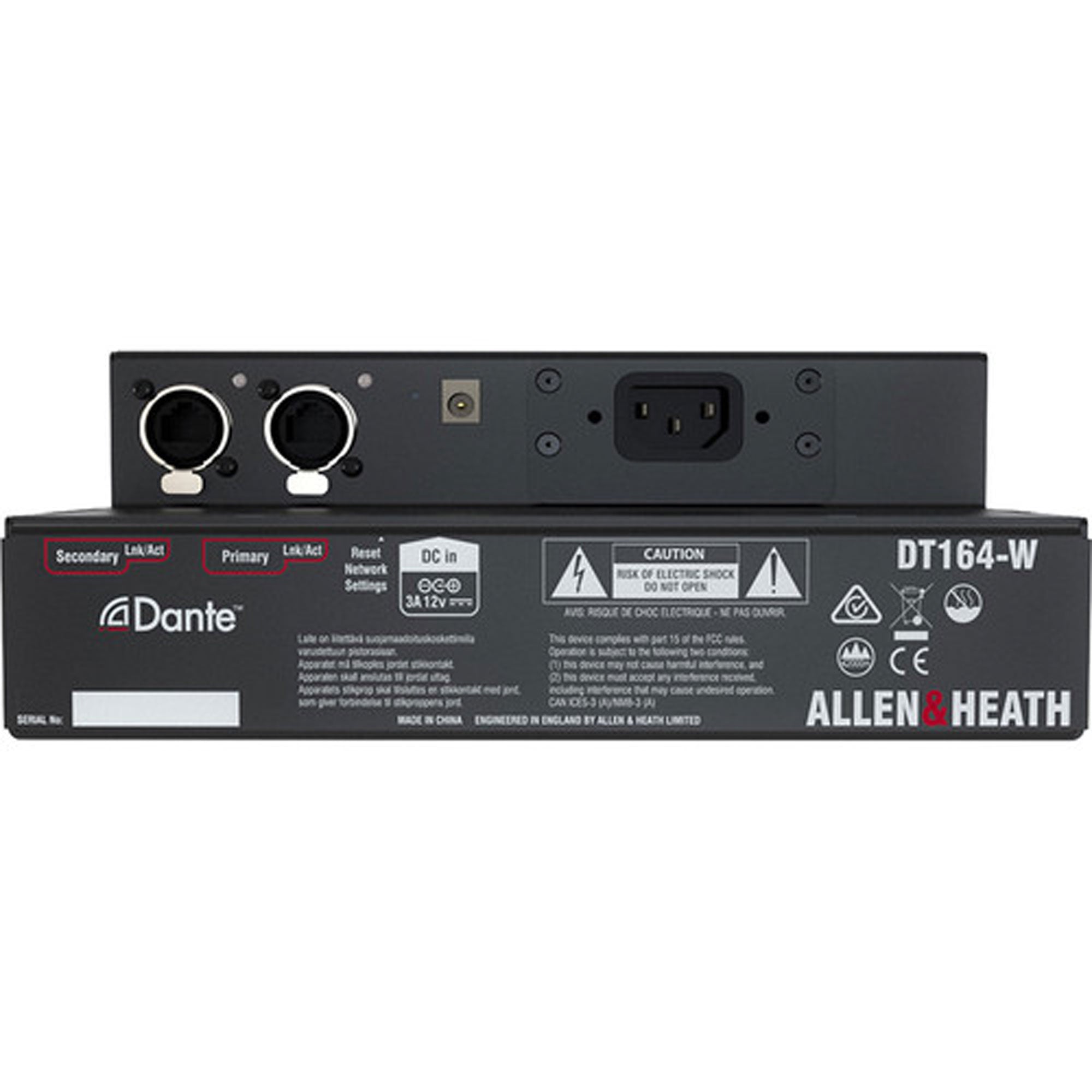 Allen & Heath DT164-W 16x4 Wallmount Dante/AES67 Audio I/O Expander