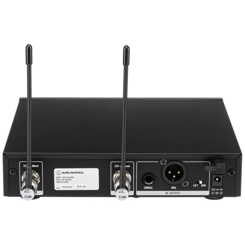 Audio-Technica ATW-3211/894x Cardioid Earset Wireless Microphone System (Black, 470-530 MHz)