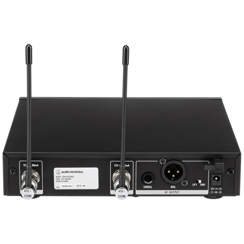 Audio-Technica ATW-3211/894x Cardioid Earset Wireless Microphone System (Black, 530-590 MHz)