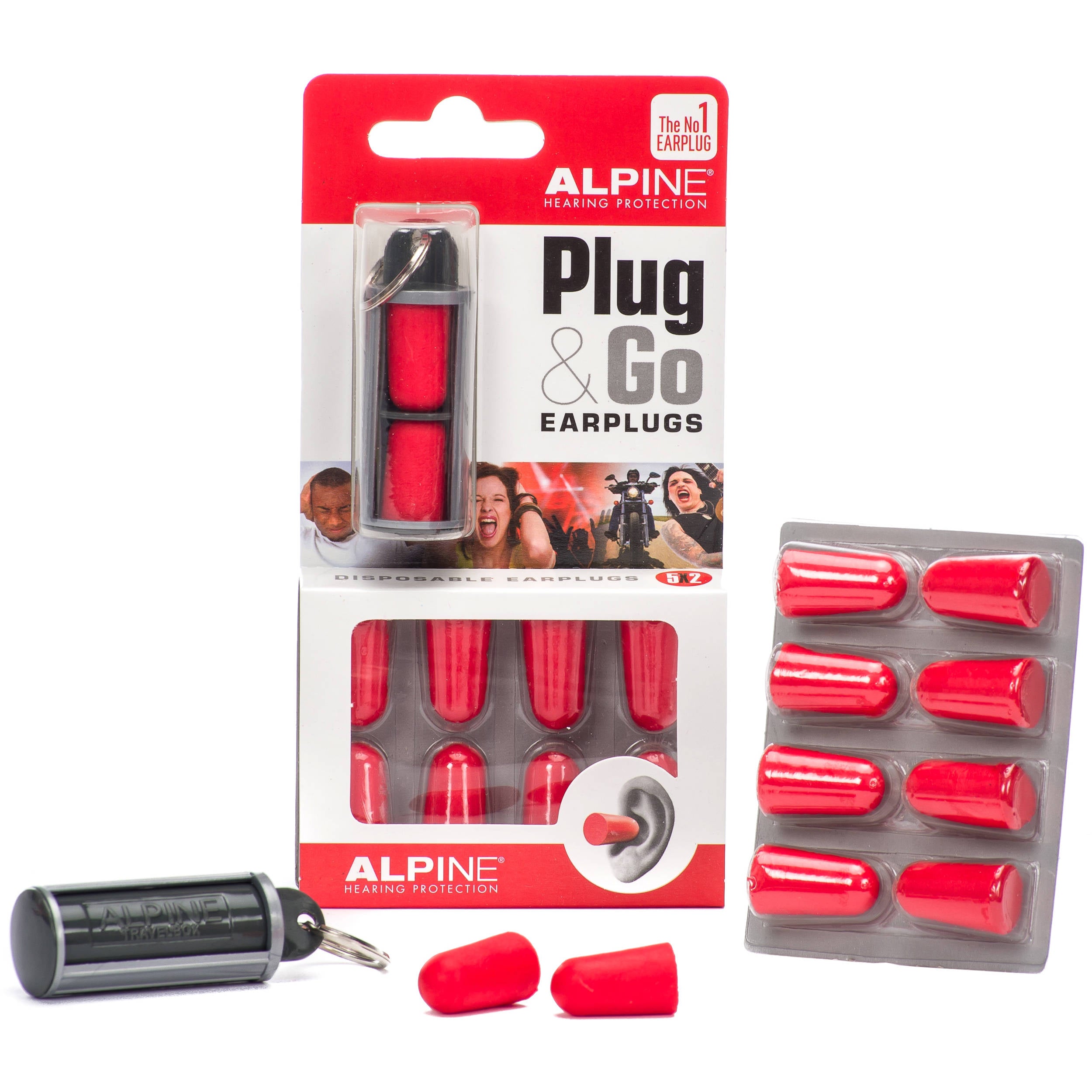 Alpine Hearing Protection Plug & Go Foam Earplugs