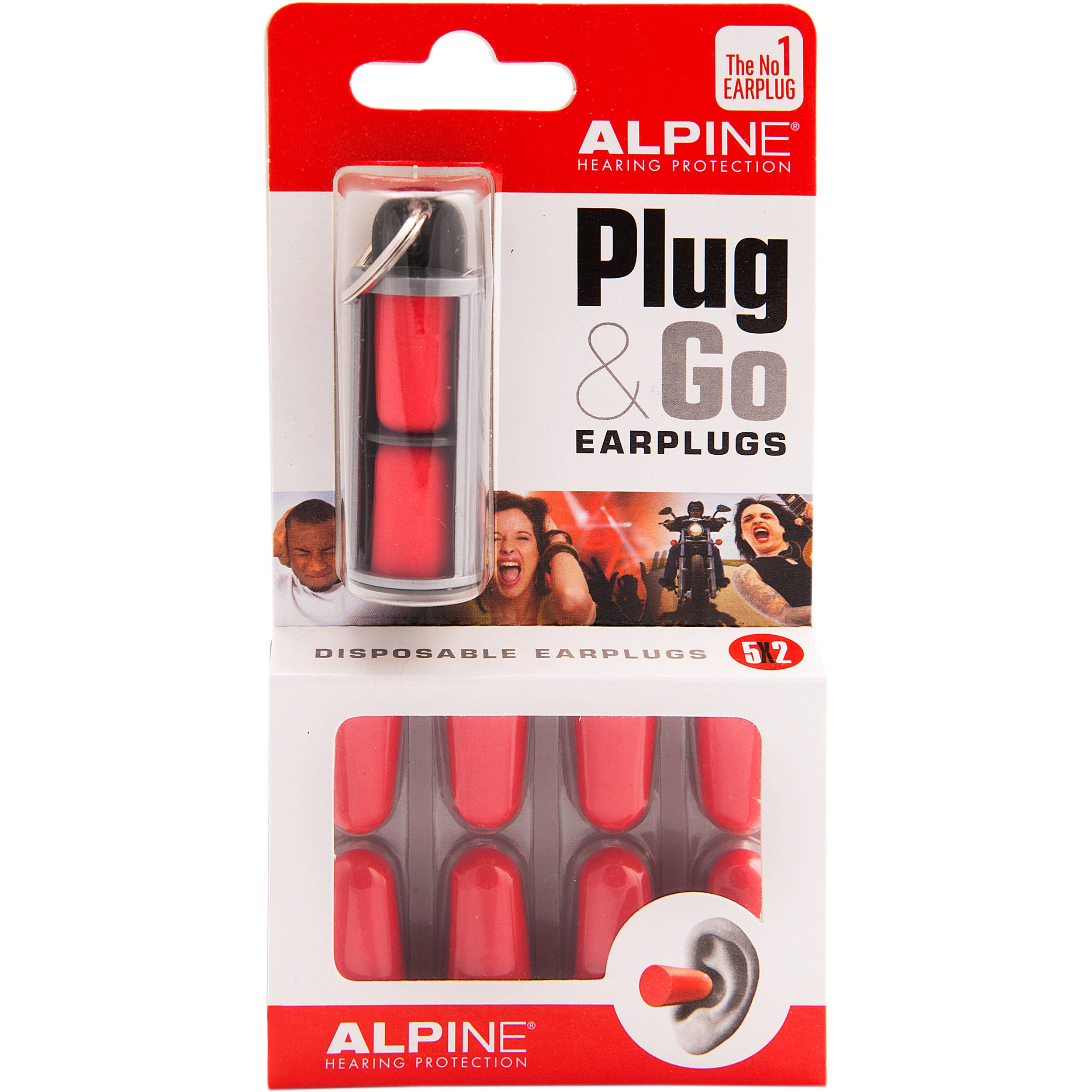 Alpine Hearing Protection Plug & Go Foam Earplugs