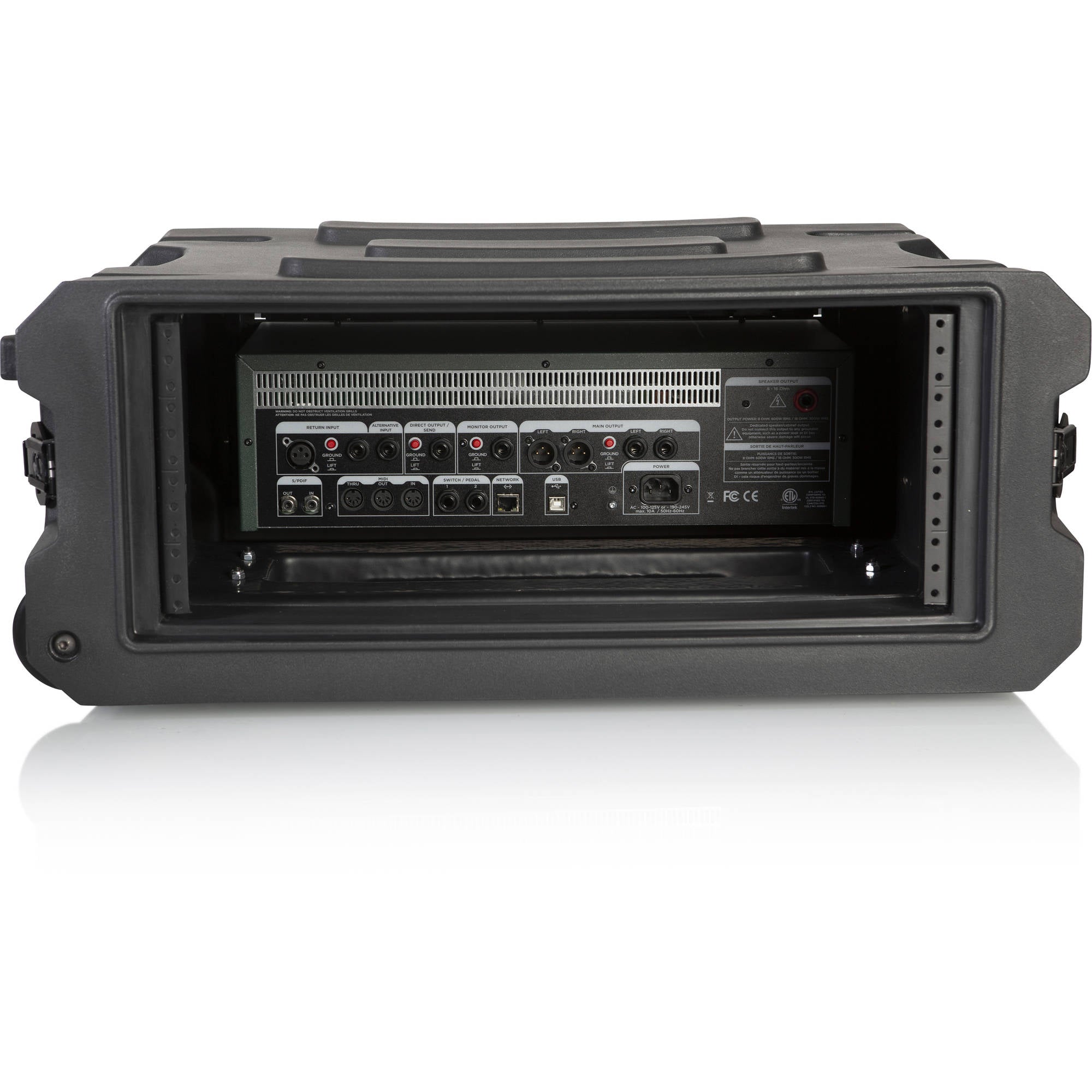 Gator Cases G-PROR-4U-19 Molded Audio Rack with Wheels (4U, 19" Deep)